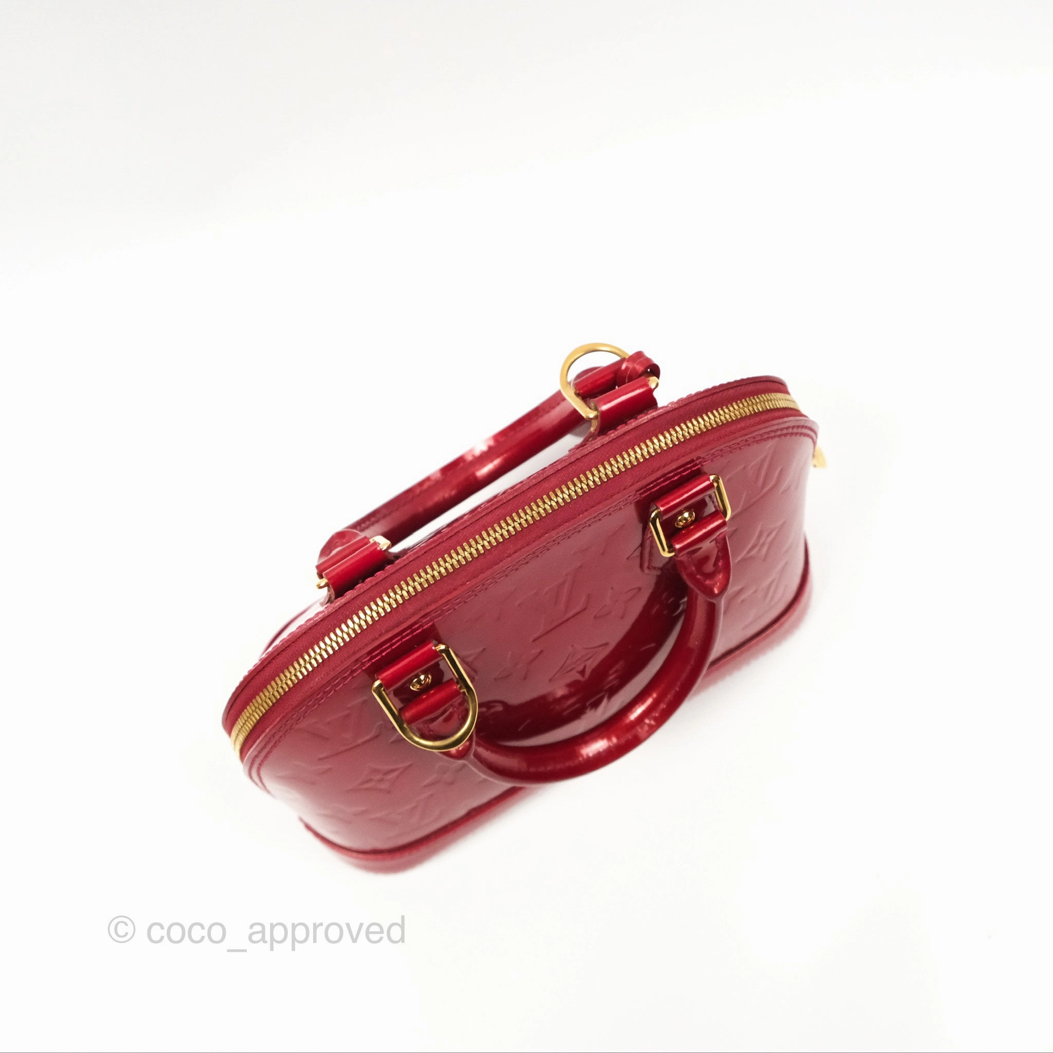 Louis Vuitton Alma BB Red Patent Gold Hardware
