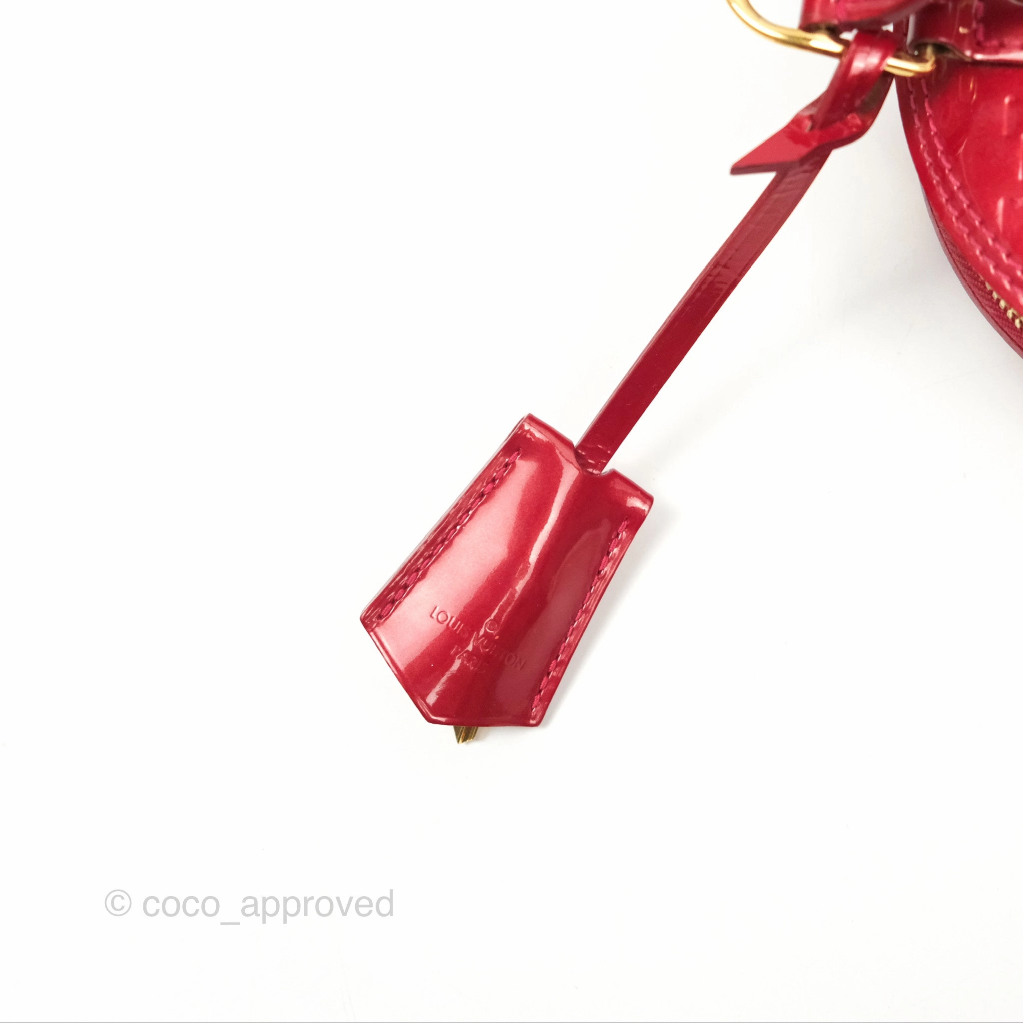 Louis Vuitton Alma BB Red Patent Gold Hardware