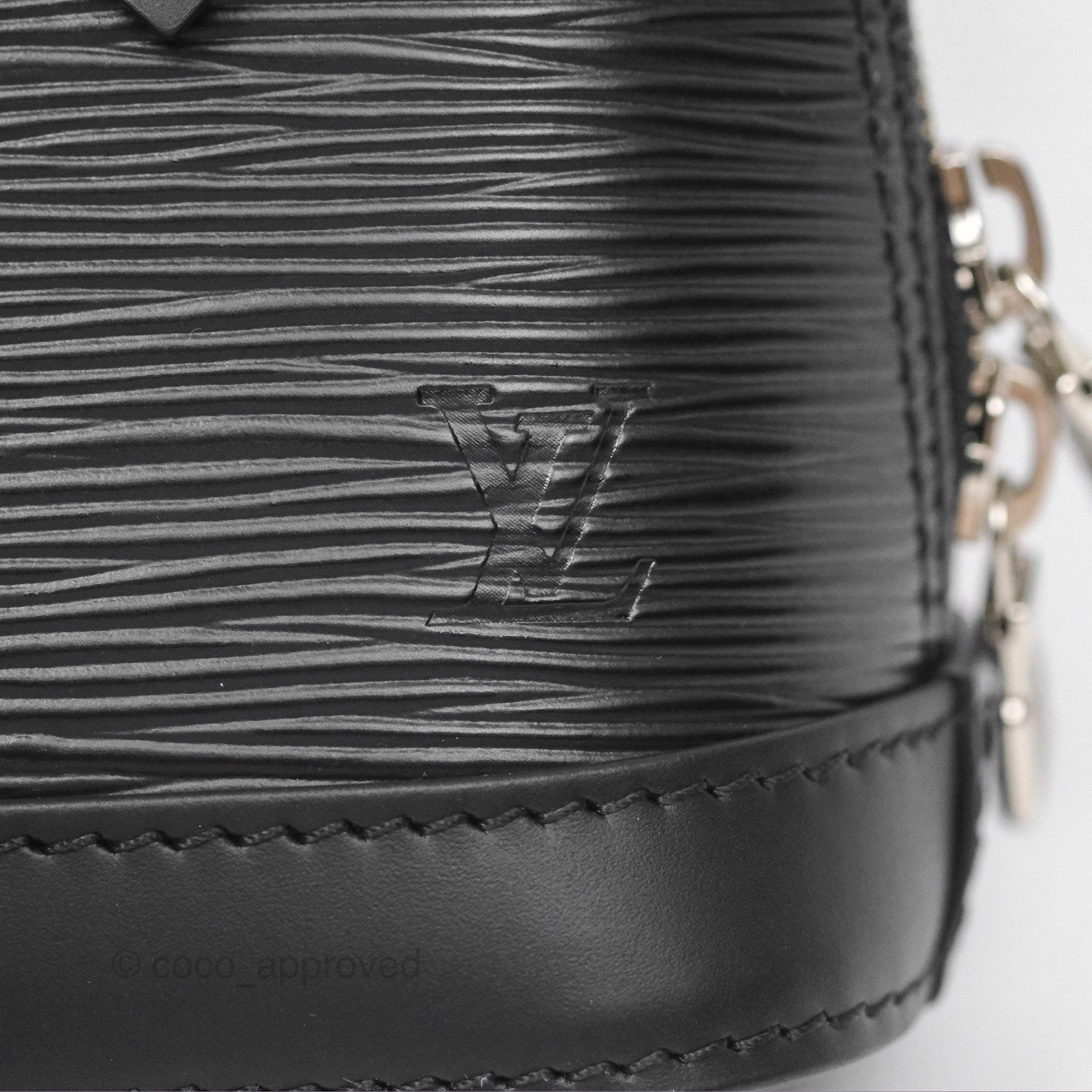 Louis Vuitton Alma Nano Black Silver Hardware