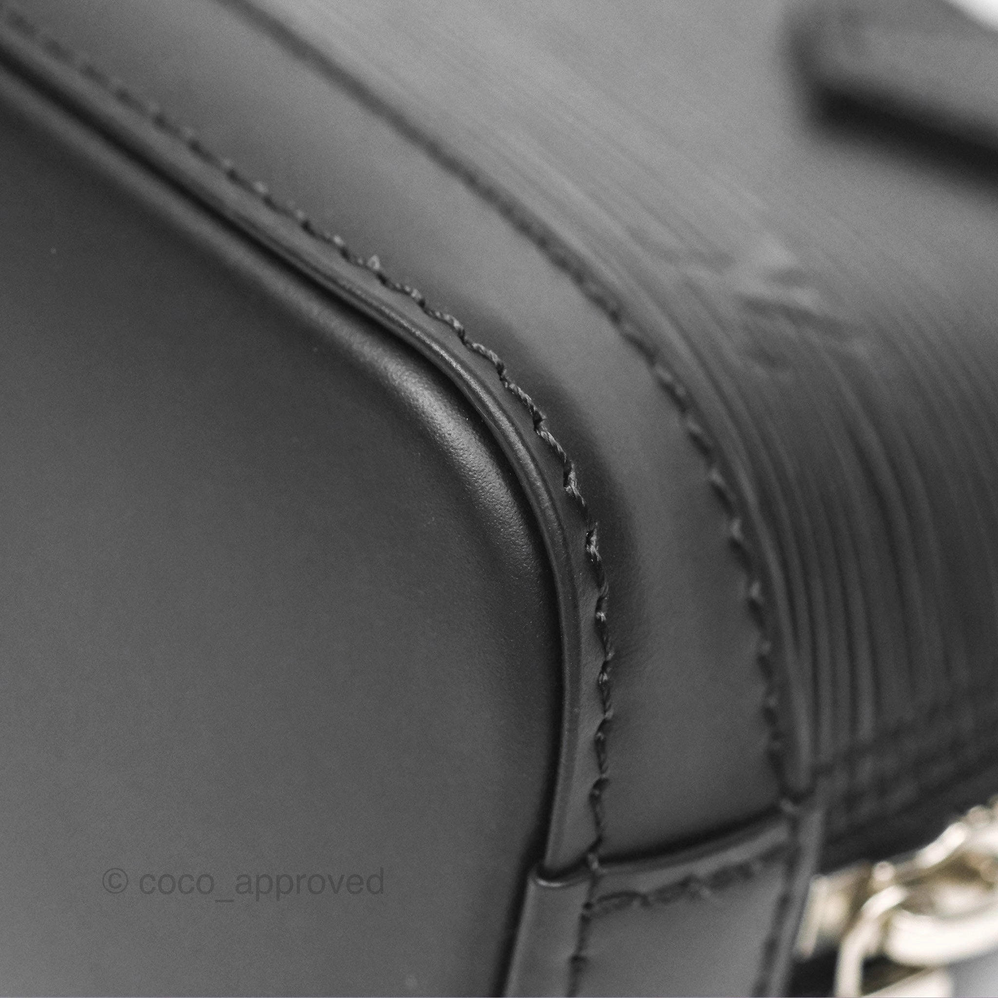 Louis Vuitton Alma Nano Black Silver Hardware