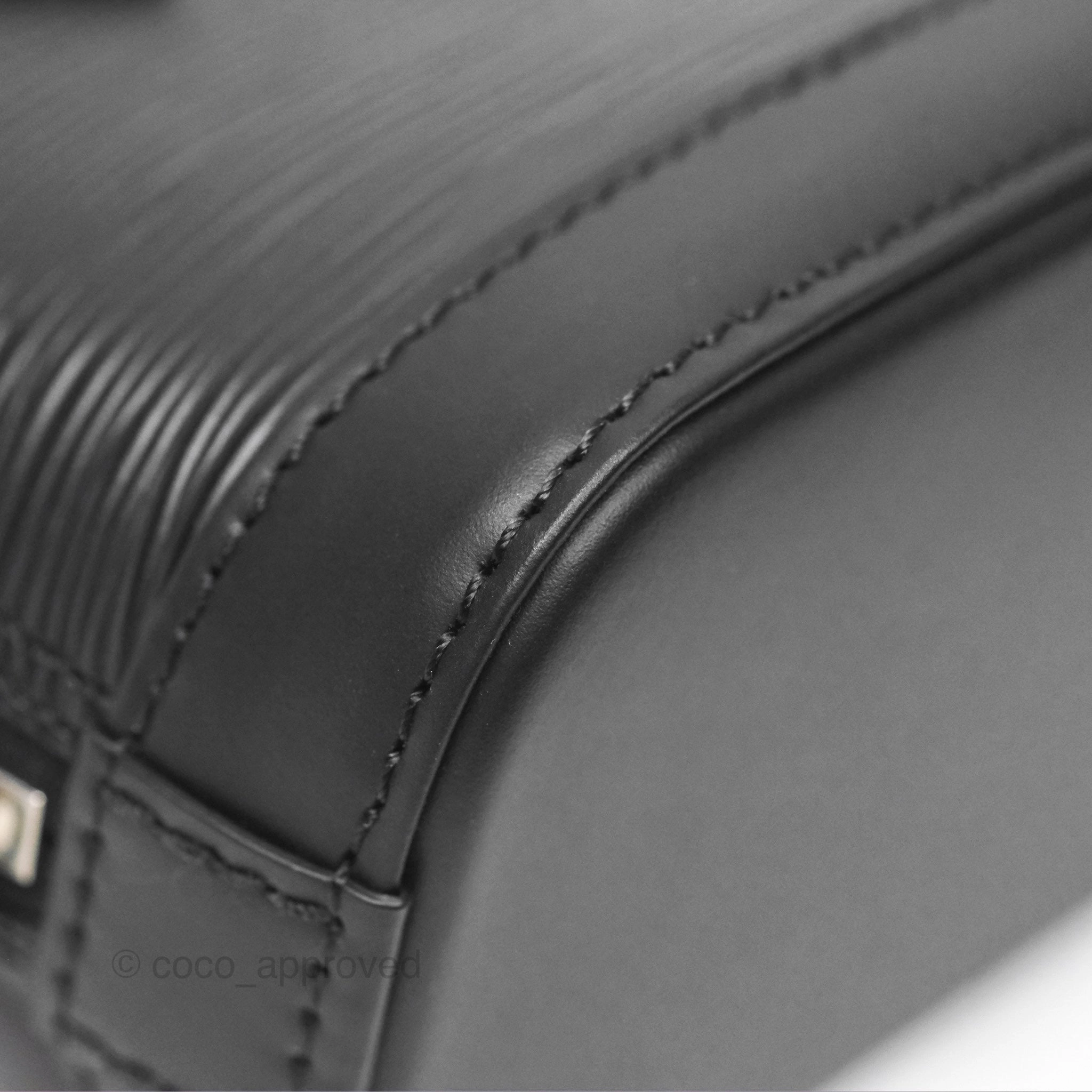Louis Vuitton Alma Nano Black Silver Hardware