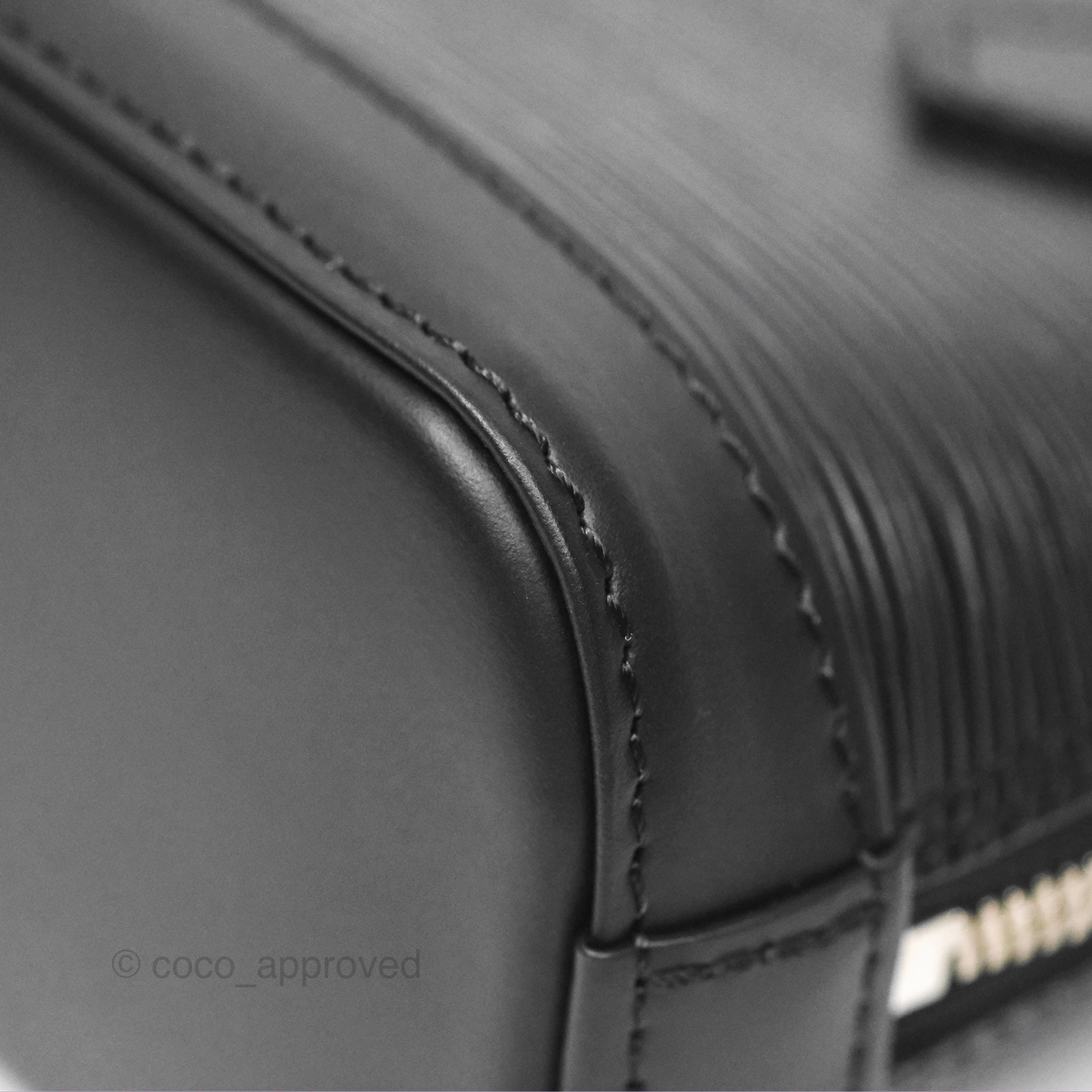 Louis Vuitton Alma Nano Black Silver Hardware