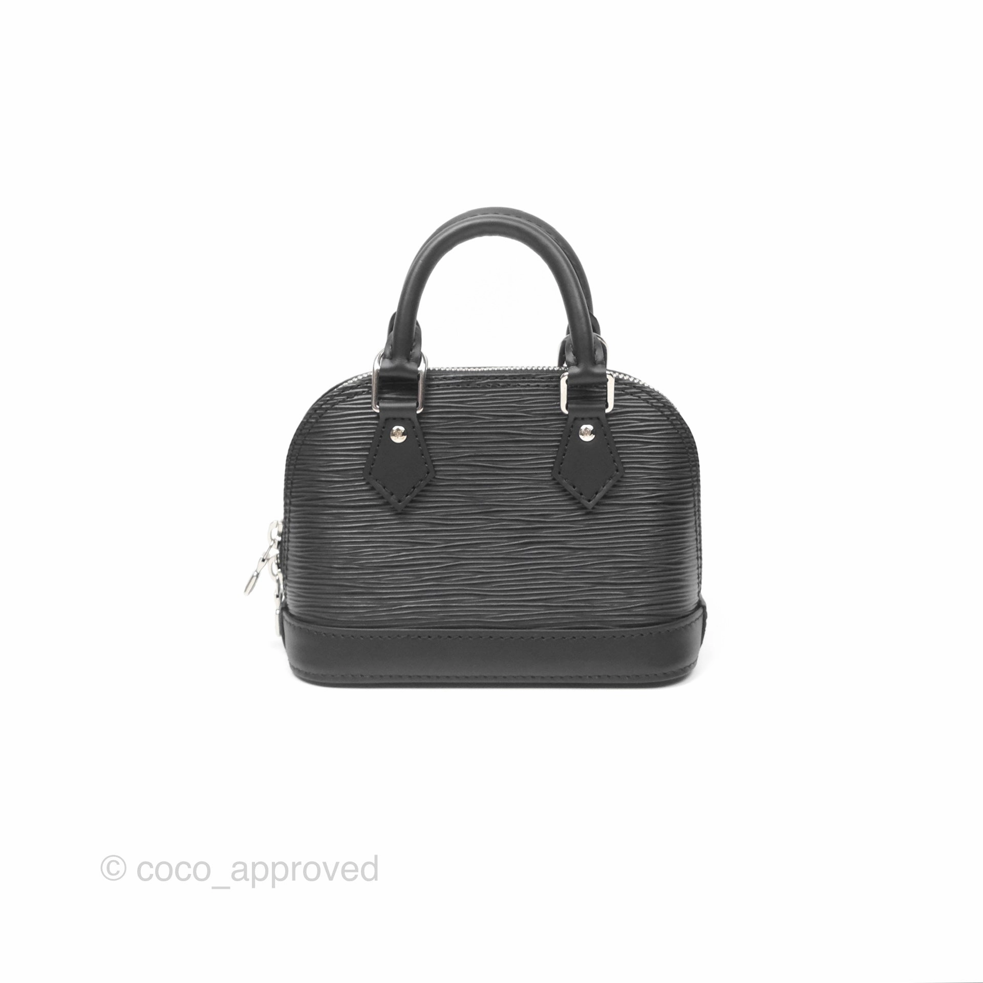 Louis Vuitton Alma Nano Black Silver Hardware