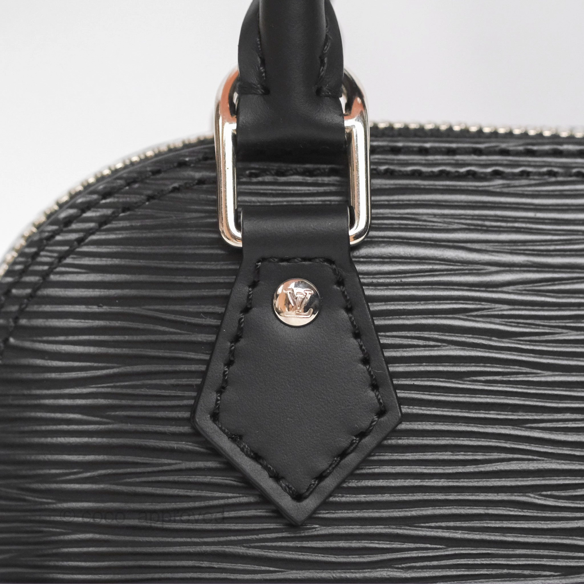Louis Vuitton Alma Nano Black Silver Hardware
