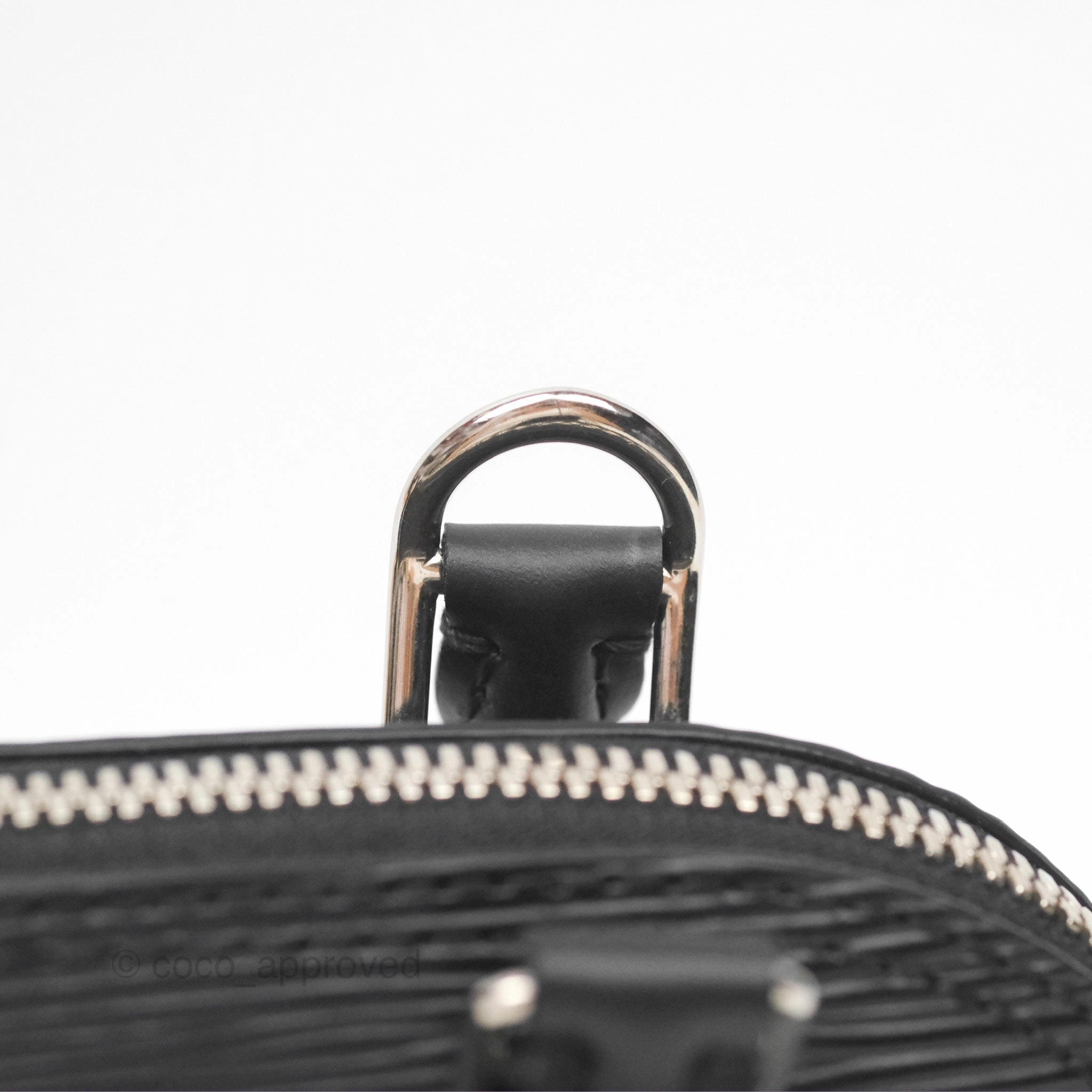 Louis Vuitton Alma Nano Black Silver Hardware