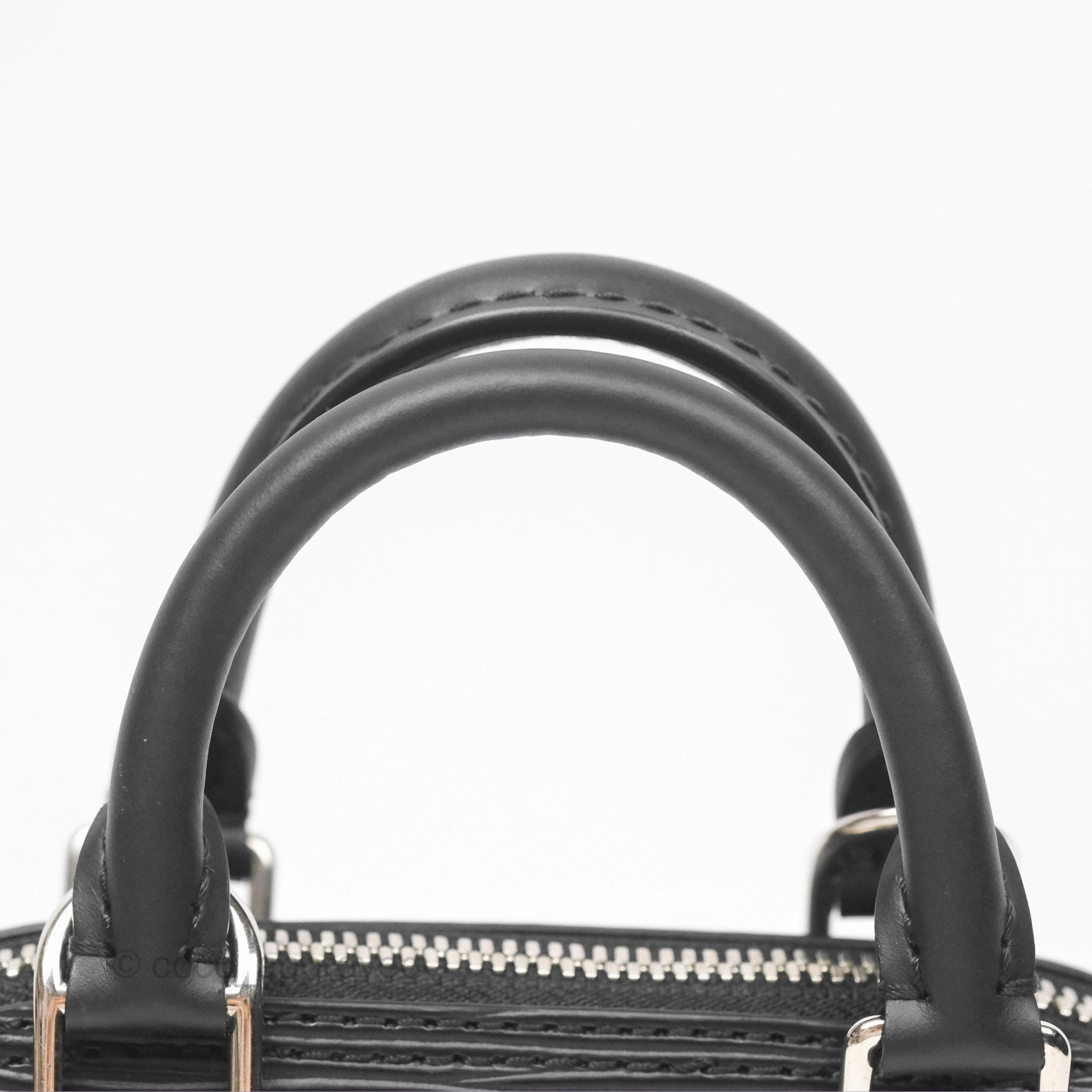 Louis Vuitton Alma Nano Black Silver Hardware