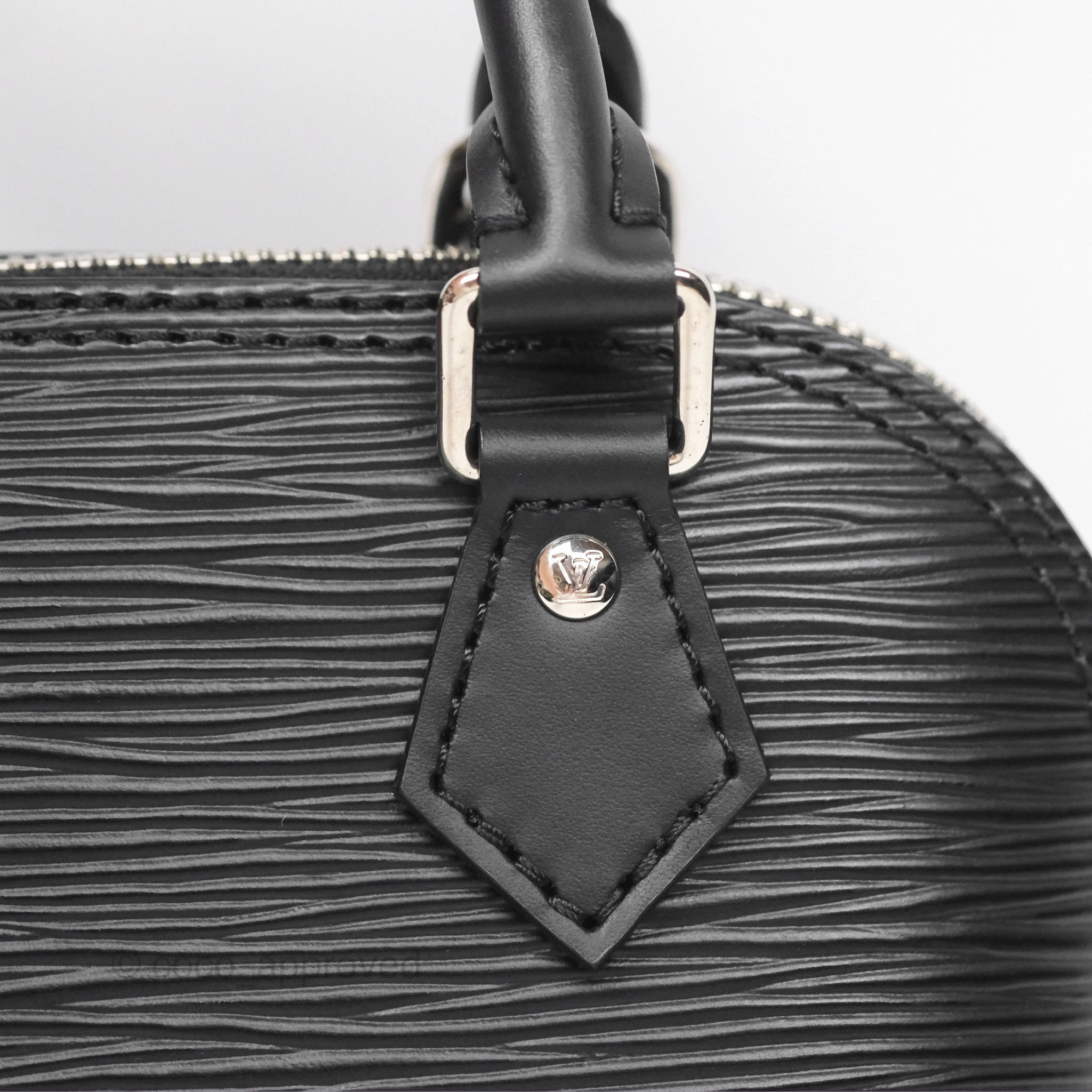 Louis Vuitton Alma Nano Black Silver Hardware