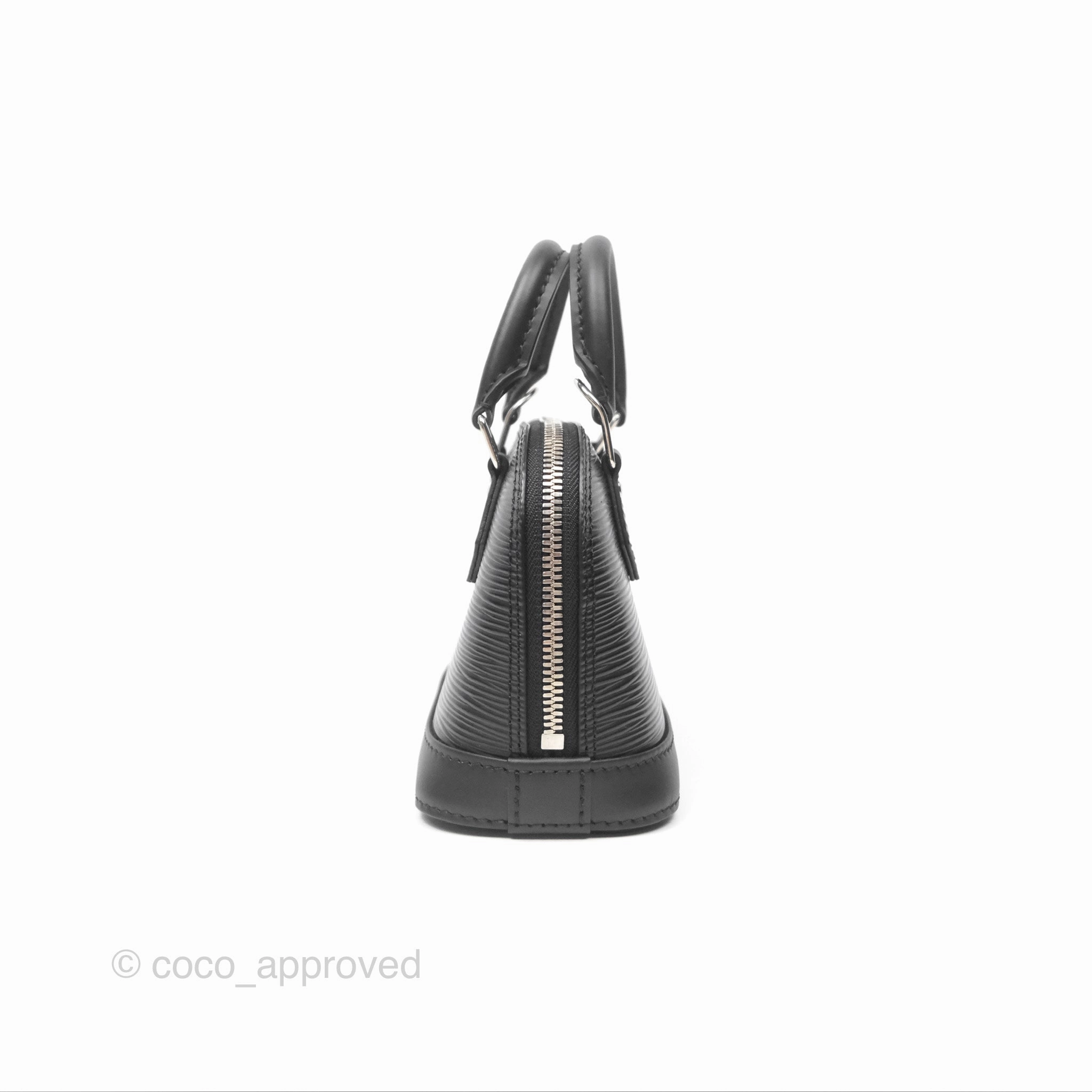 Louis Vuitton Alma Nano Black Silver Hardware