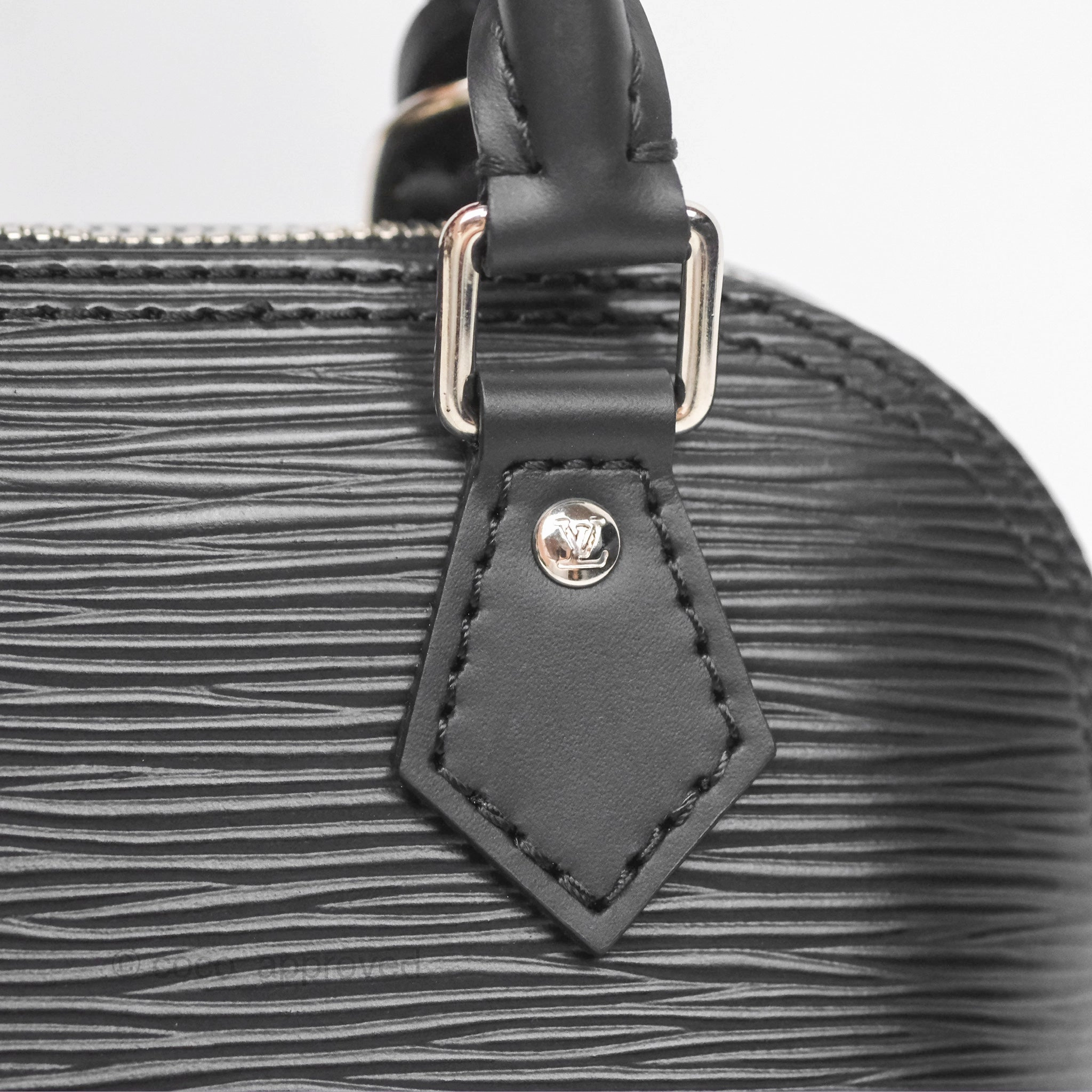Louis Vuitton Alma Nano Black Silver Hardware