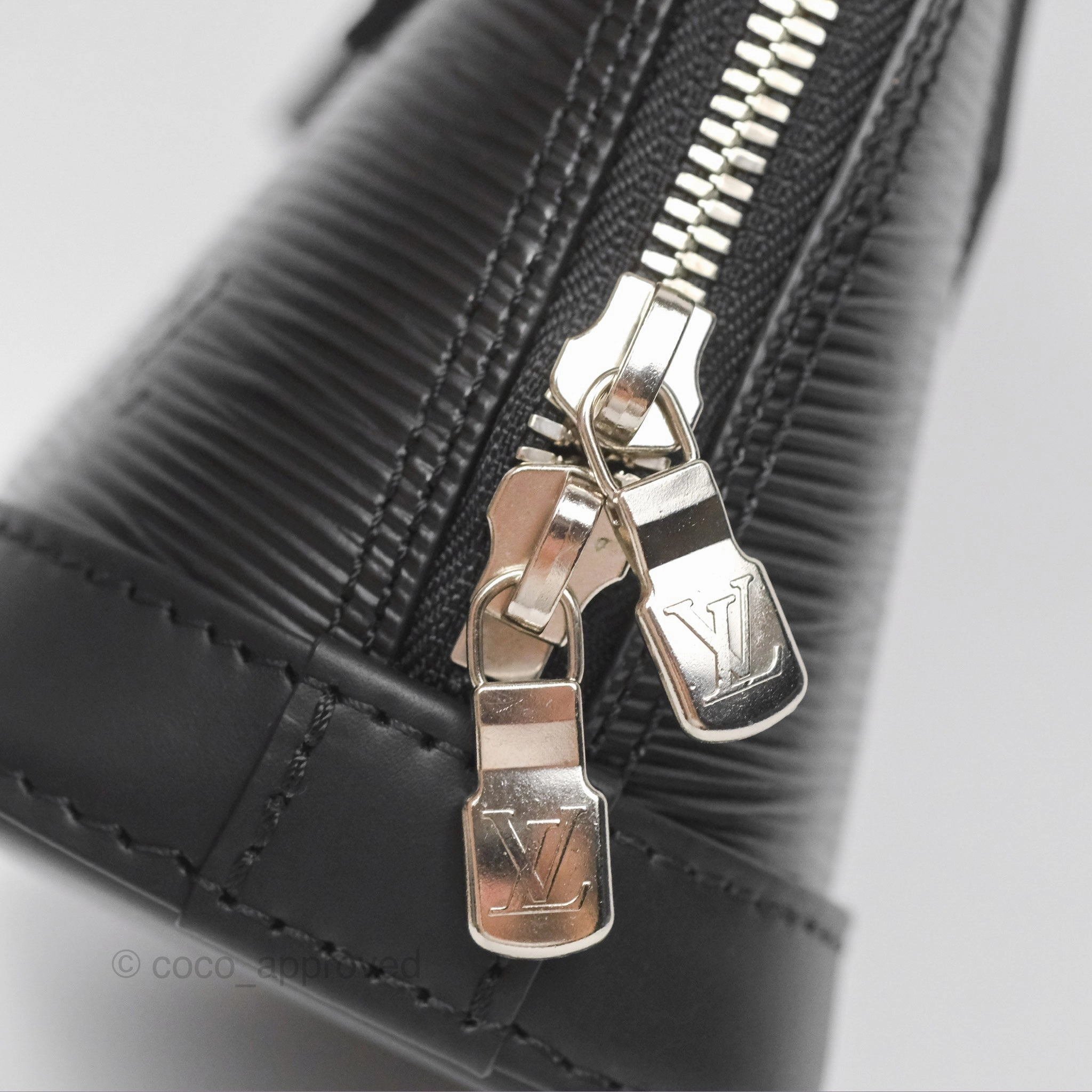 Louis Vuitton Alma Nano Black Silver Hardware