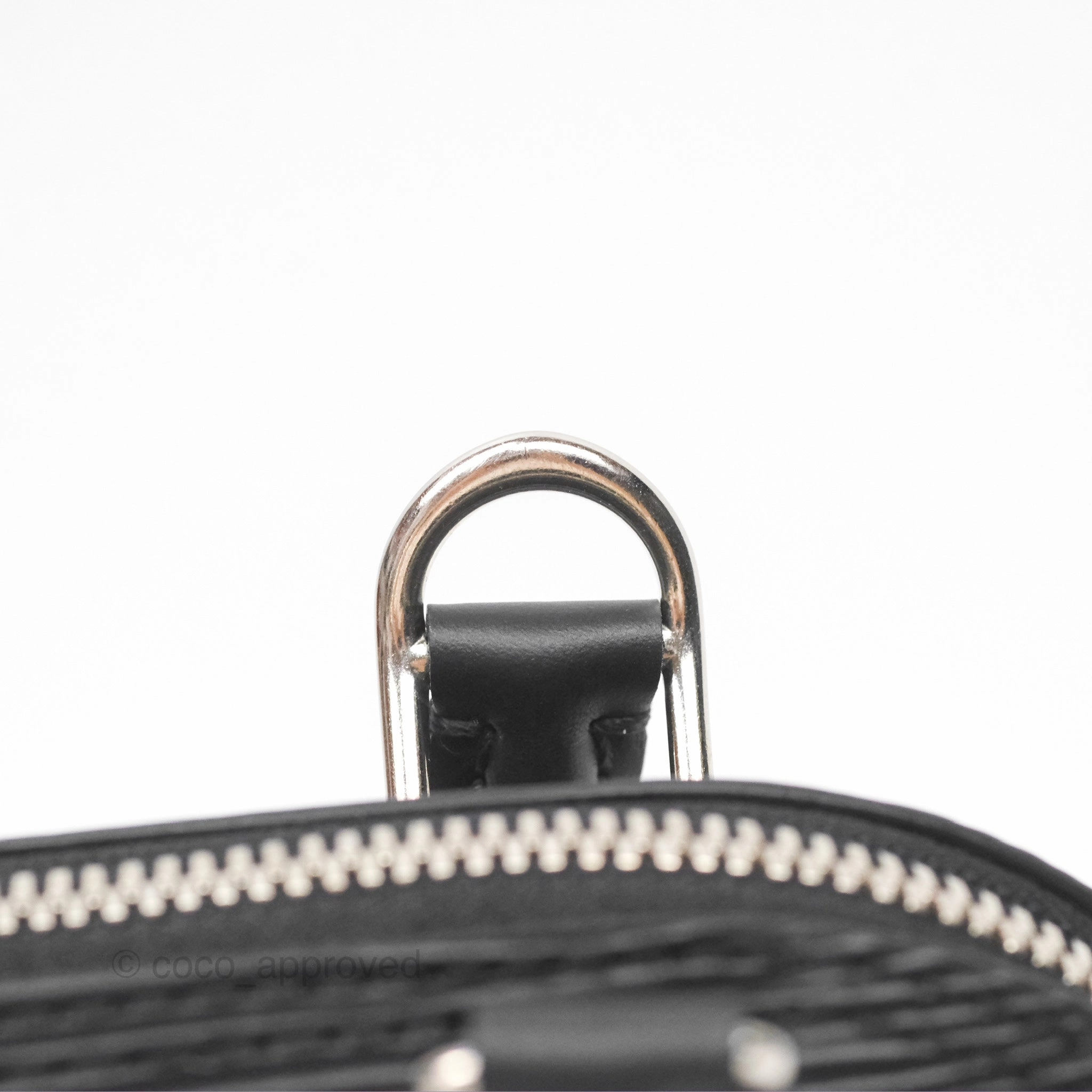Louis Vuitton Alma Nano Black Silver Hardware