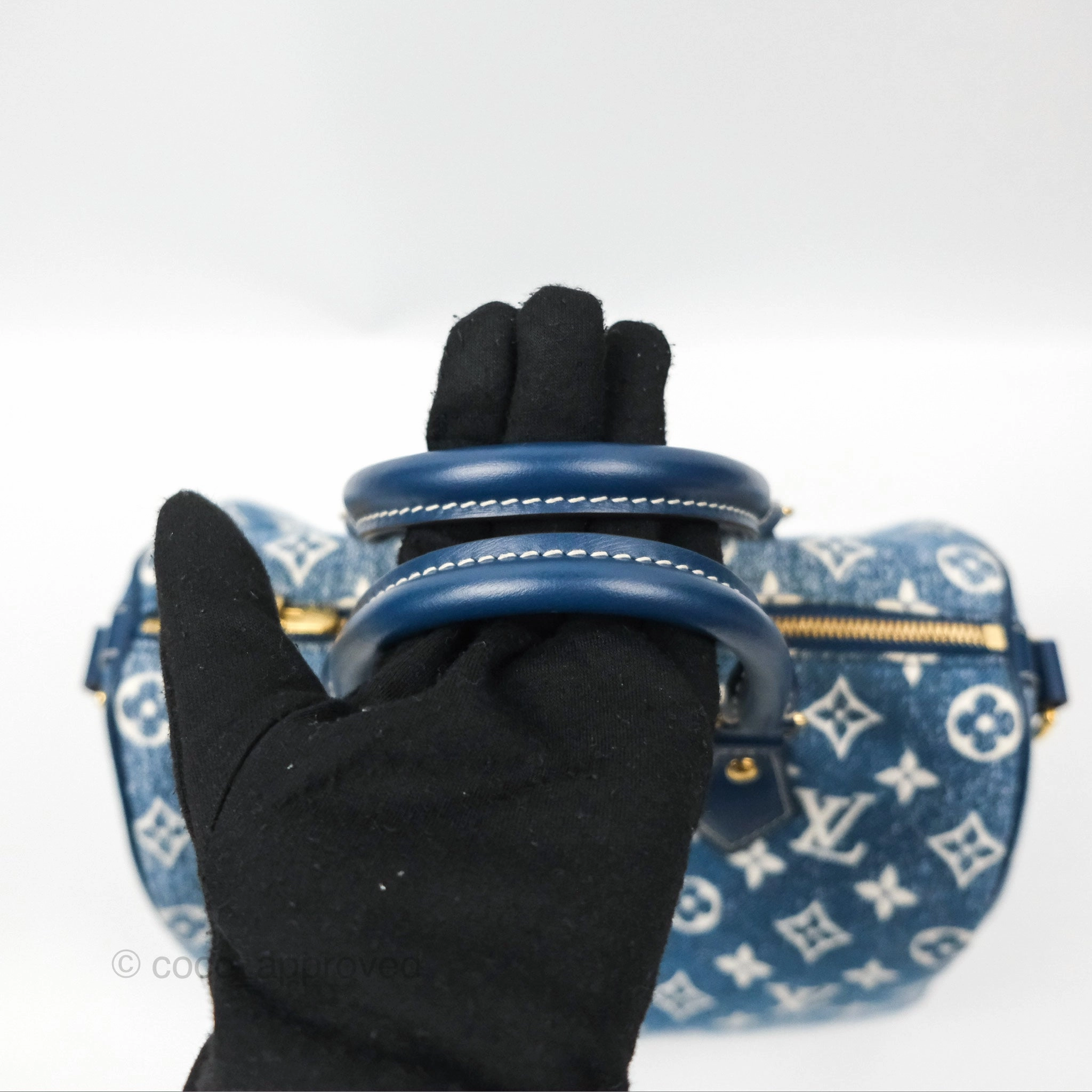 Louis Vuitton Bandouliere Speedy 25 Monogram Blue Denim