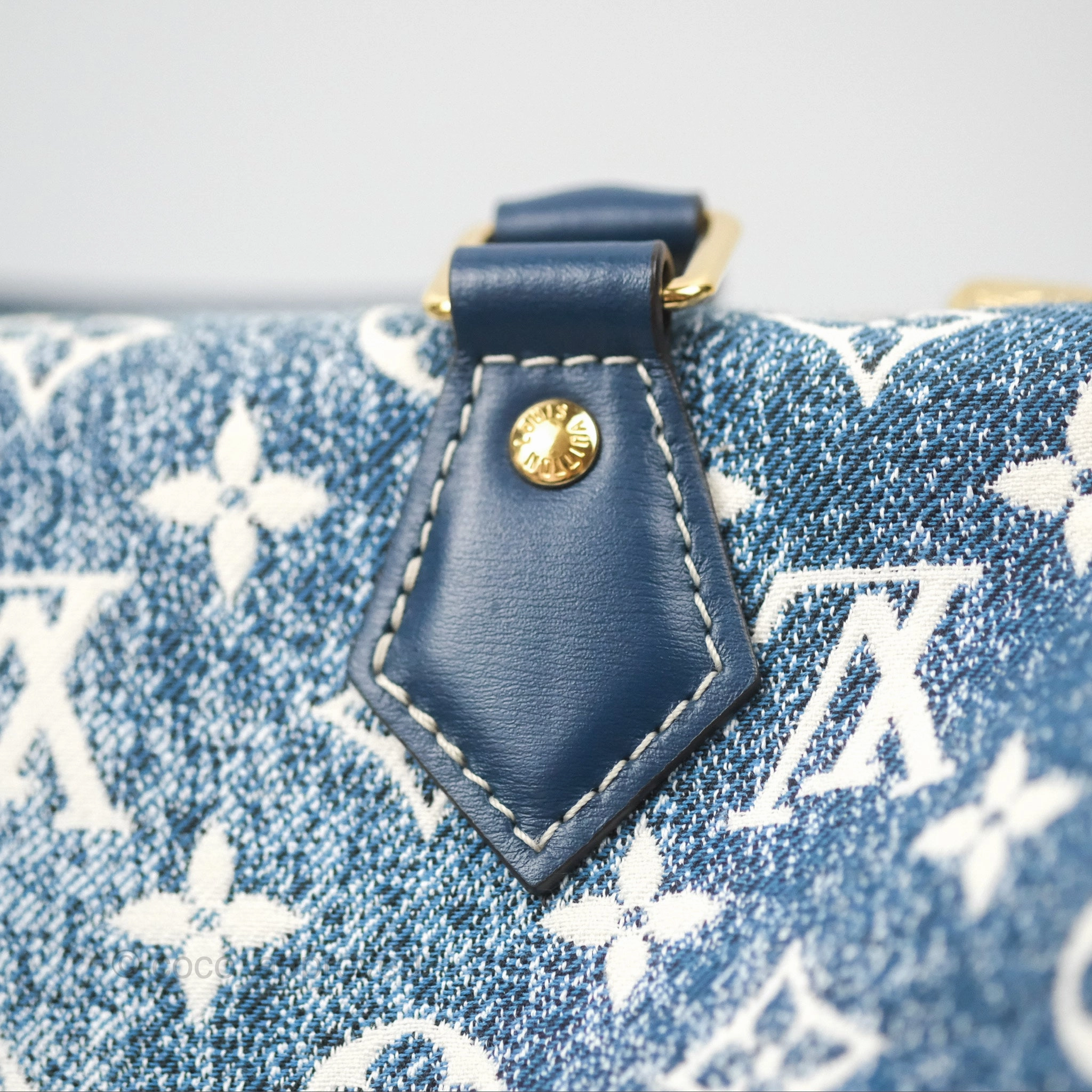 Louis Vuitton Bandouliere Speedy 25 Monogram Blue Denim