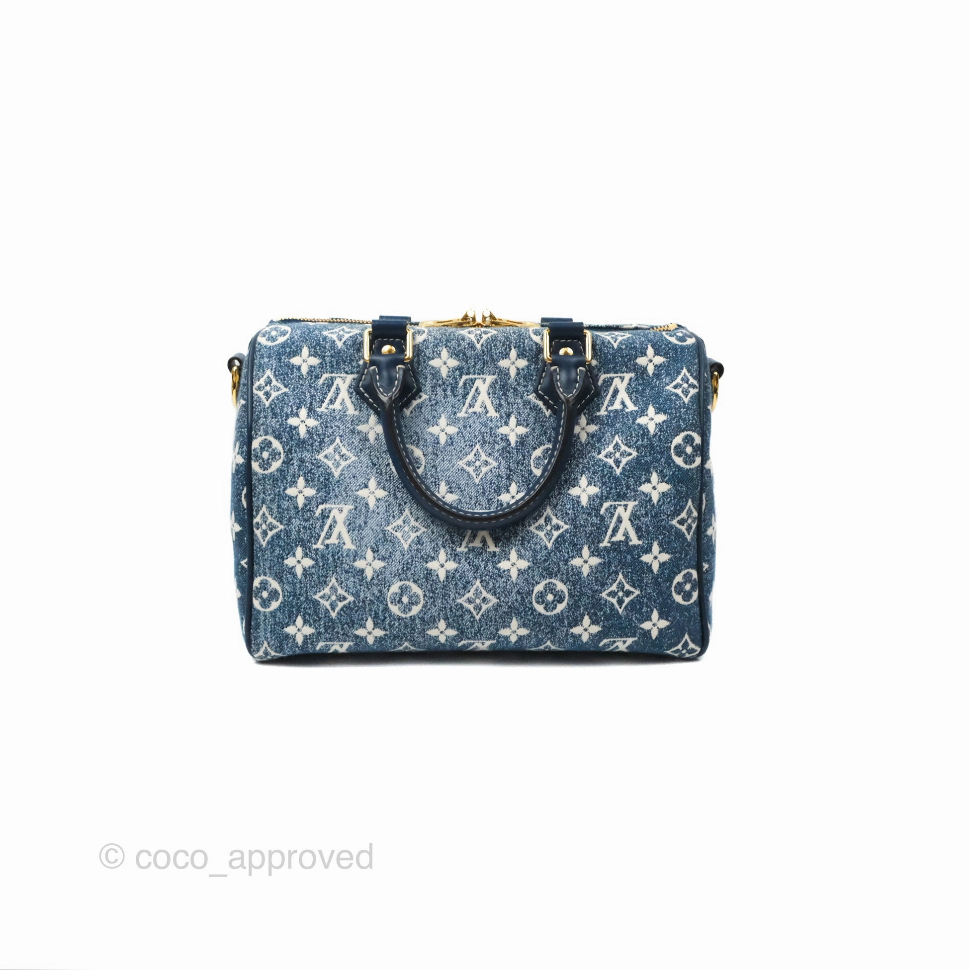 Louis Vuitton Bandouliere Speedy 25 Monogram Blue Denim