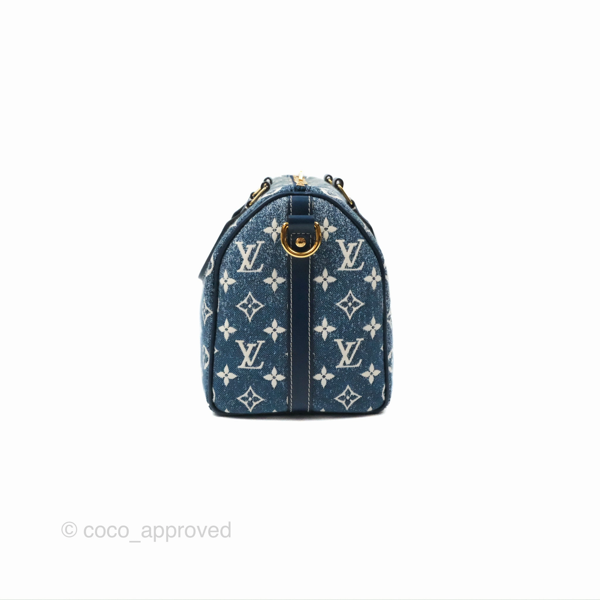 Louis Vuitton Bandouliere Speedy 25 Monogram Blue Denim