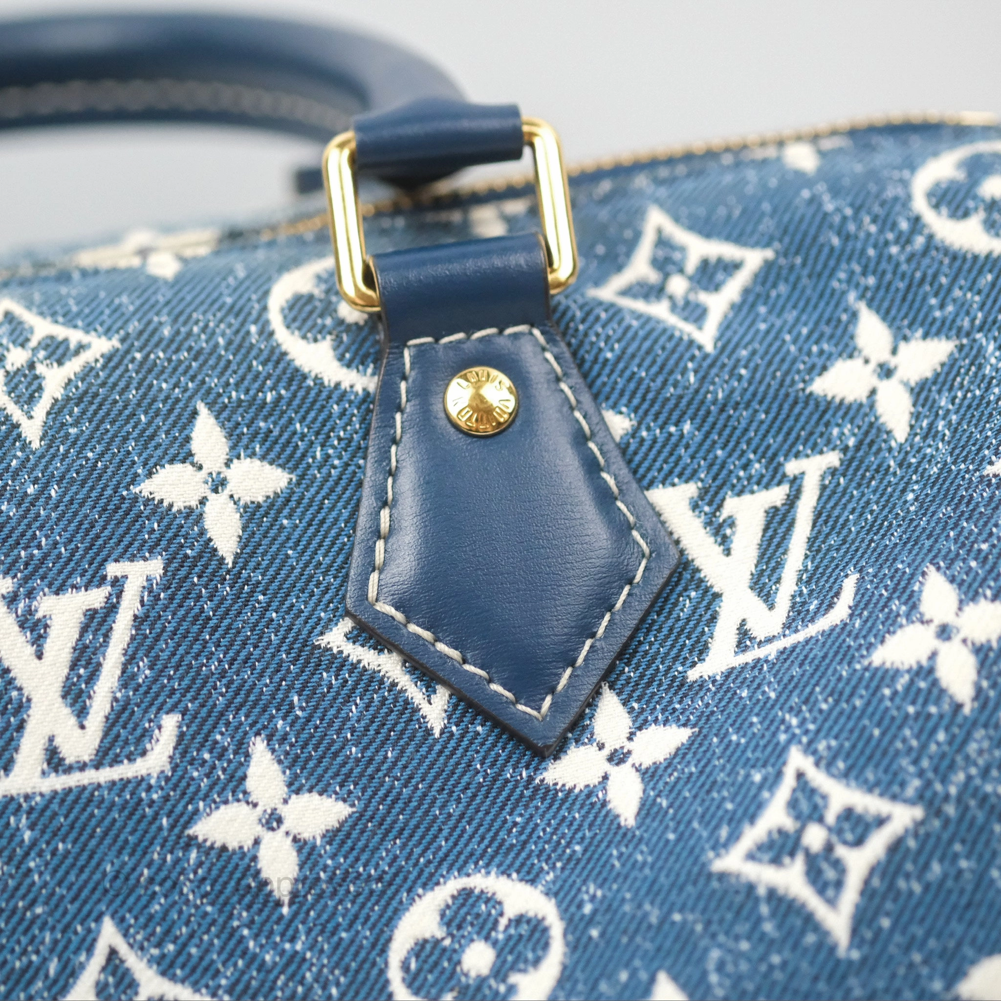 Louis Vuitton Bandouliere Speedy 25 Monogram Blue Denim