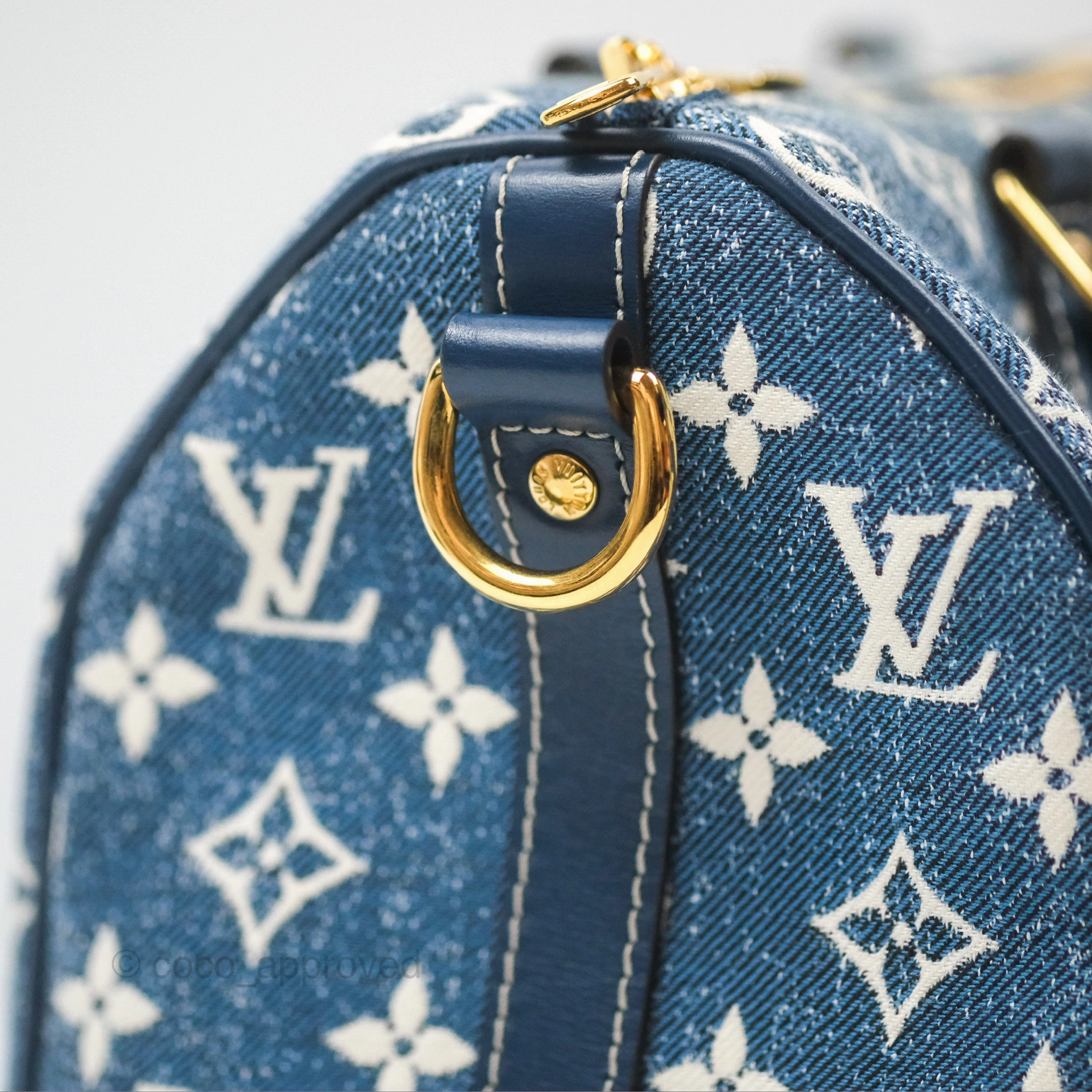 Louis Vuitton Bandouliere Speedy 25 Monogram Blue Denim