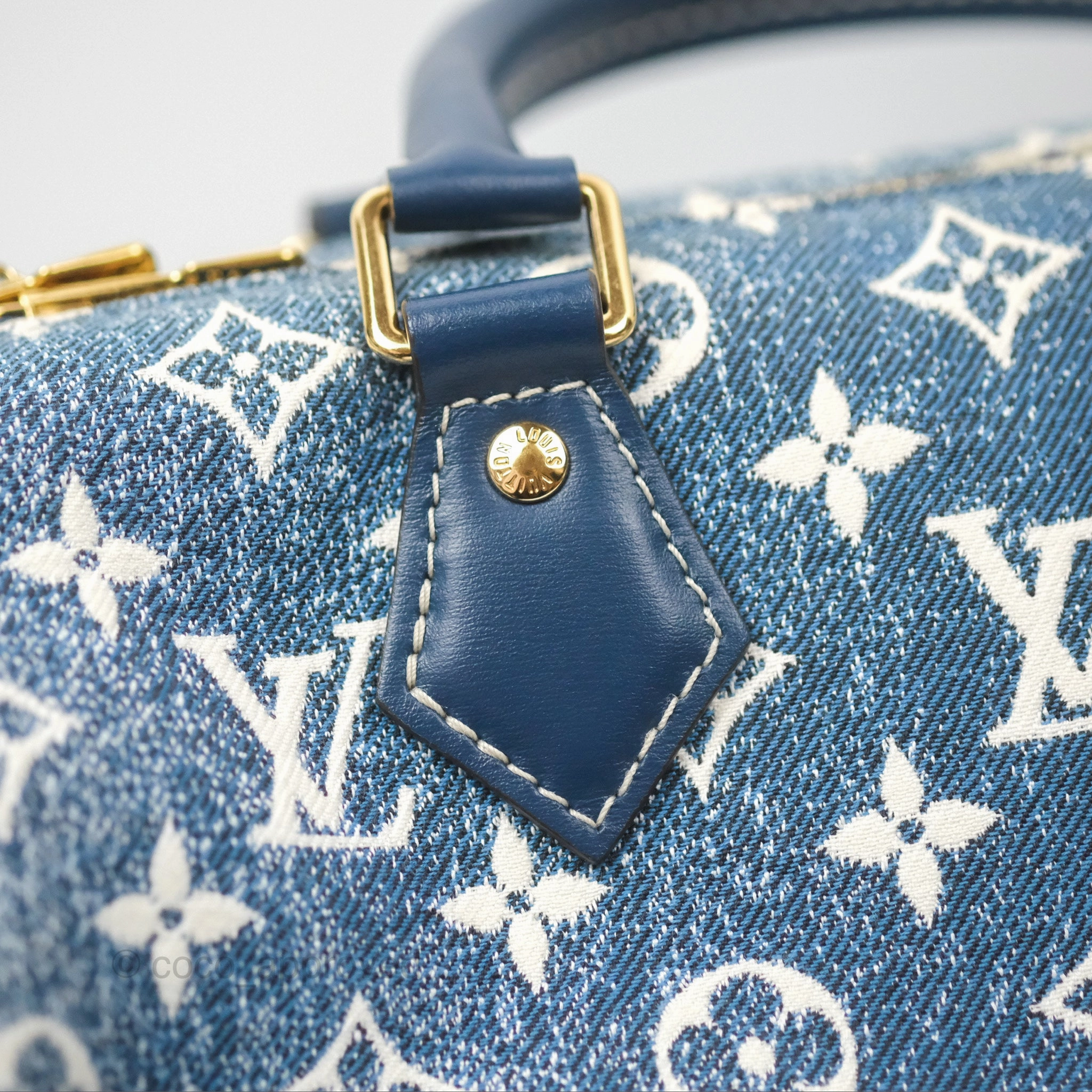 Louis Vuitton Bandouliere Speedy 25 Monogram Blue Denim