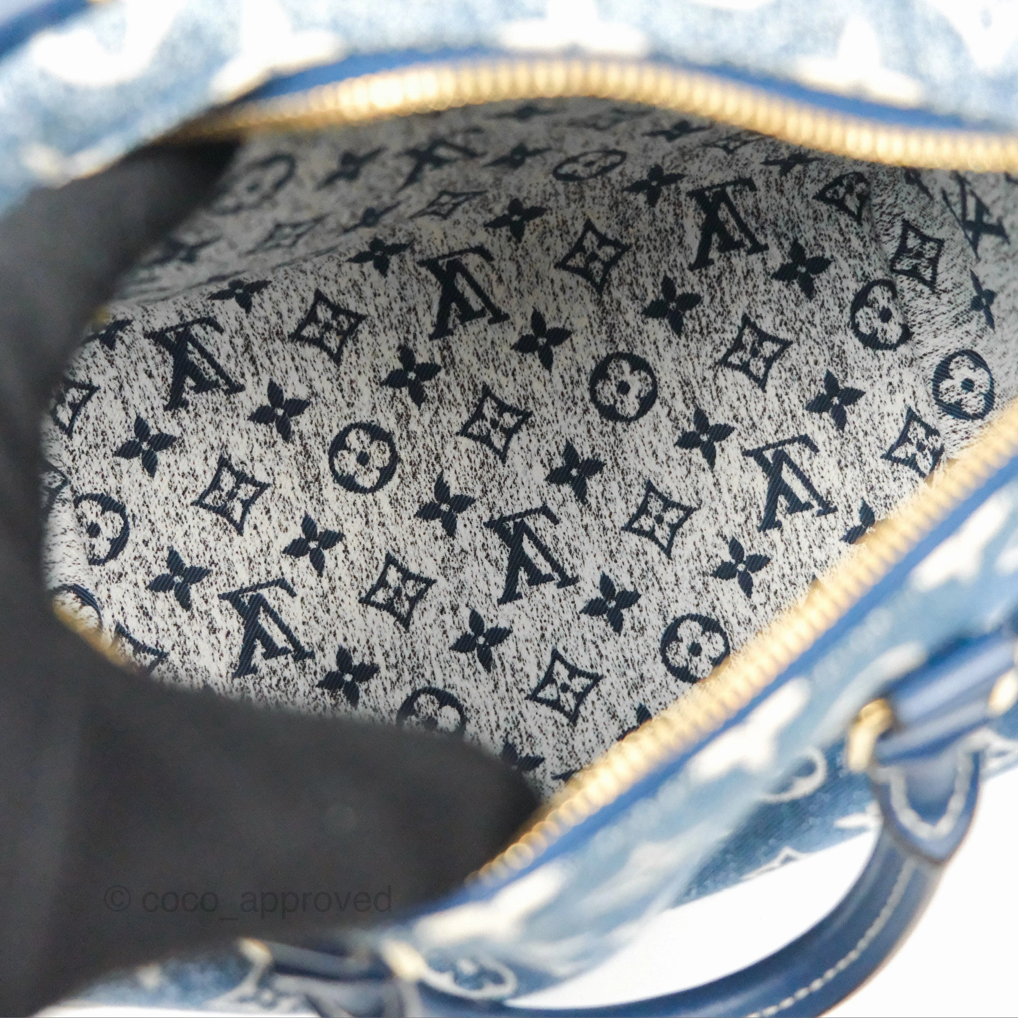 Louis Vuitton Bandouliere Speedy 25 Monogram Blue Denim