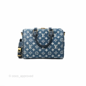 Louis Vuitton Bandouliere Speedy 25 Monogram Blue Denim