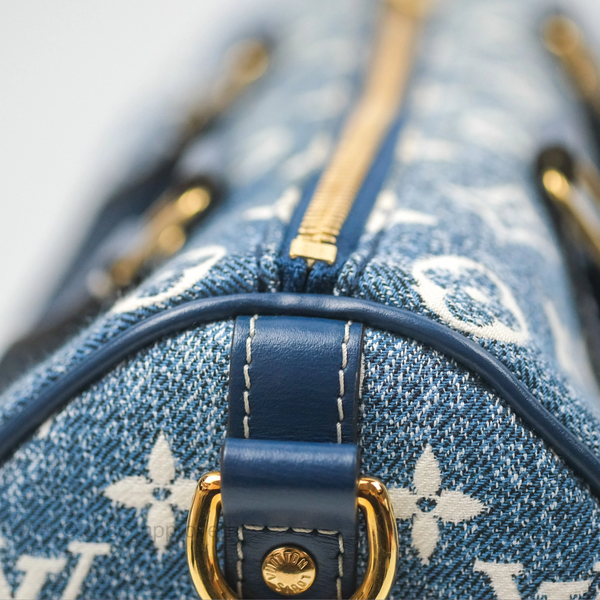 Louis Vuitton Bandouliere Speedy 25 Monogram Blue Denim