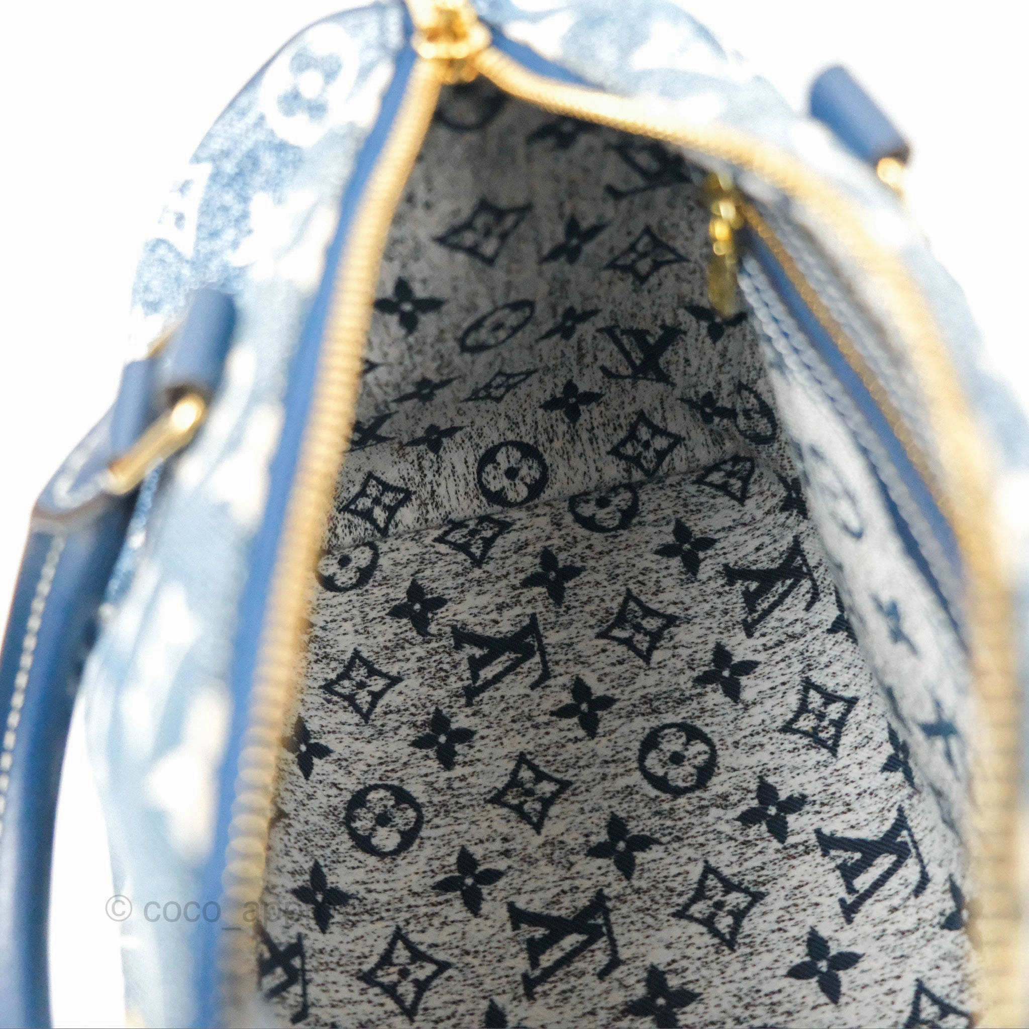 Louis Vuitton Bandouliere Speedy 25 Monogram Blue Denim