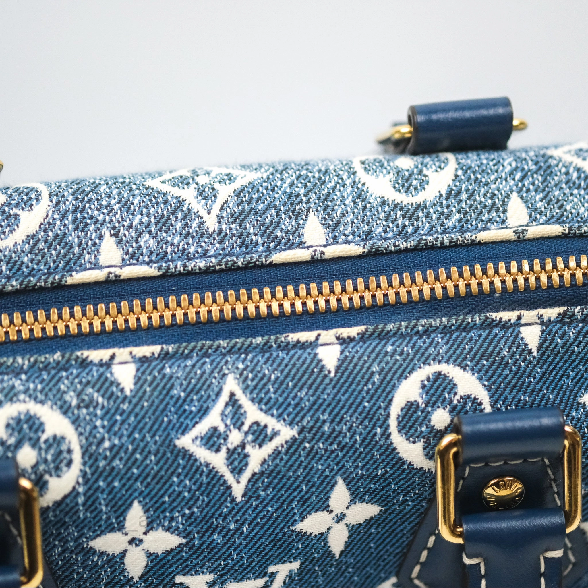 Louis Vuitton Bandouliere Speedy 25 Monogram Blue Denim