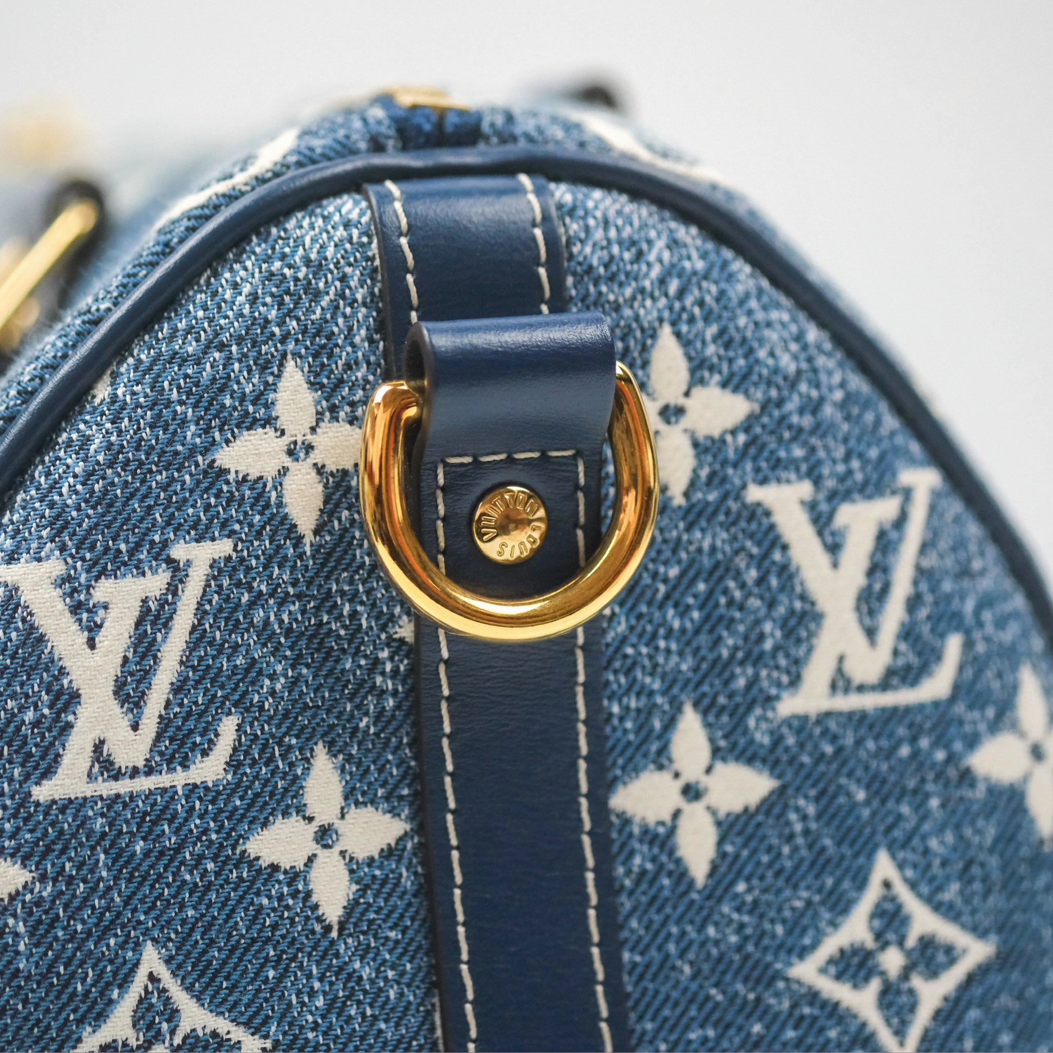 Louis Vuitton Bandouliere Speedy 25 Monogram Blue Denim