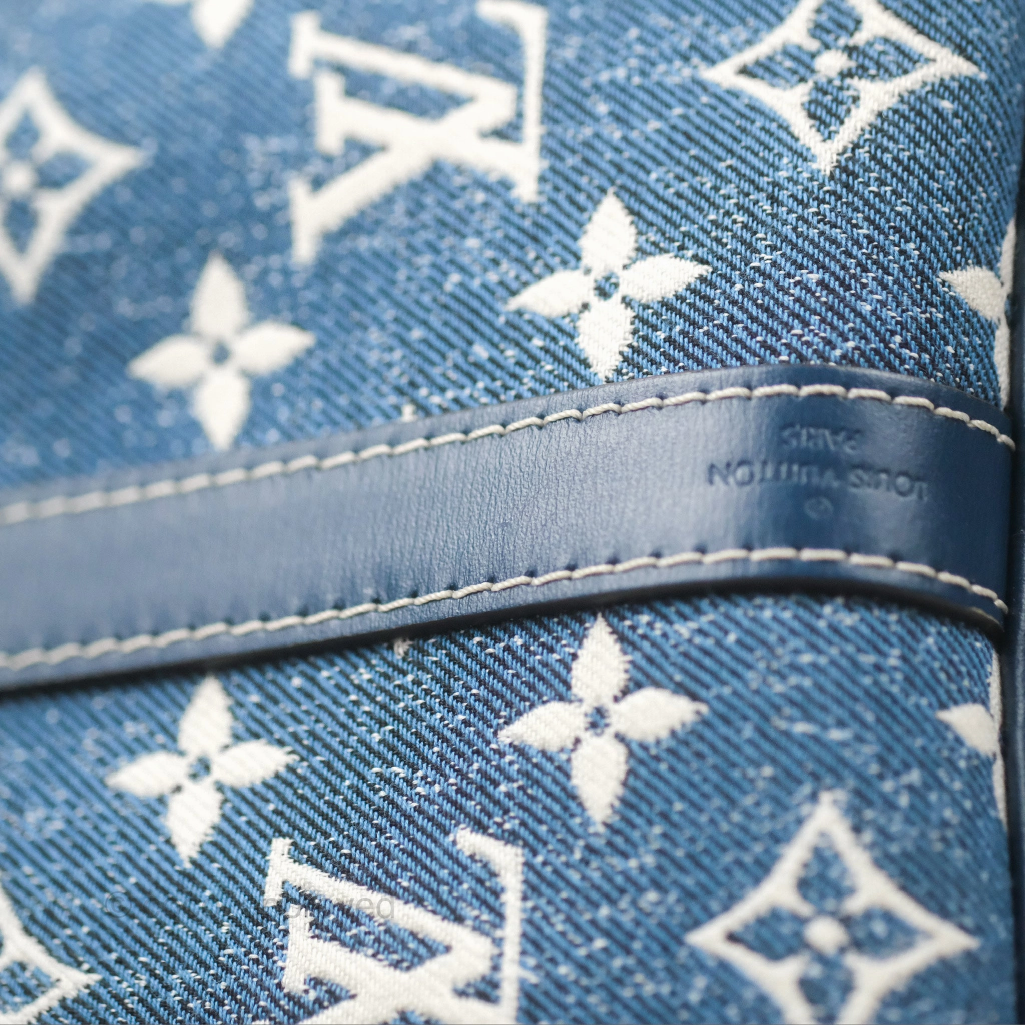 Louis Vuitton Bandouliere Speedy 25 Monogram Blue Denim