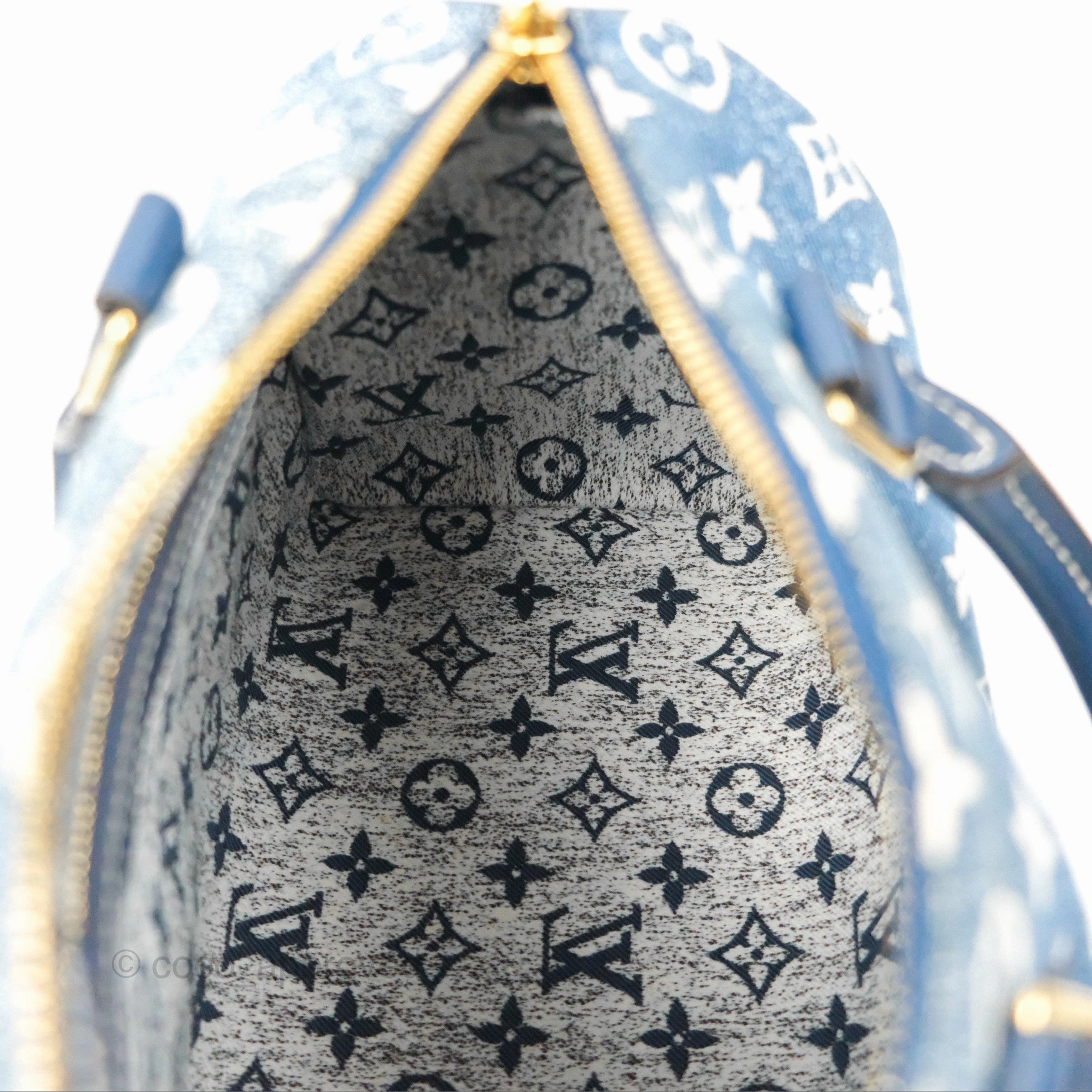 Louis Vuitton Bandouliere Speedy 25 Monogram Blue Denim