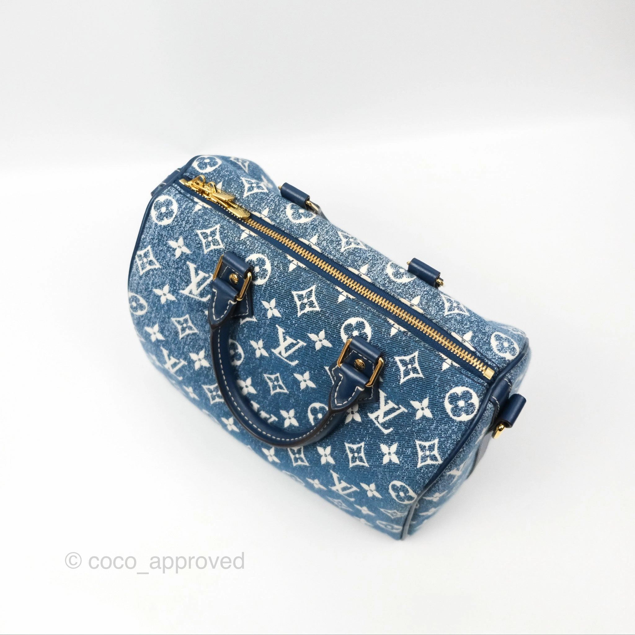 Louis Vuitton Bandouliere Speedy 25 Monogram Blue Denim