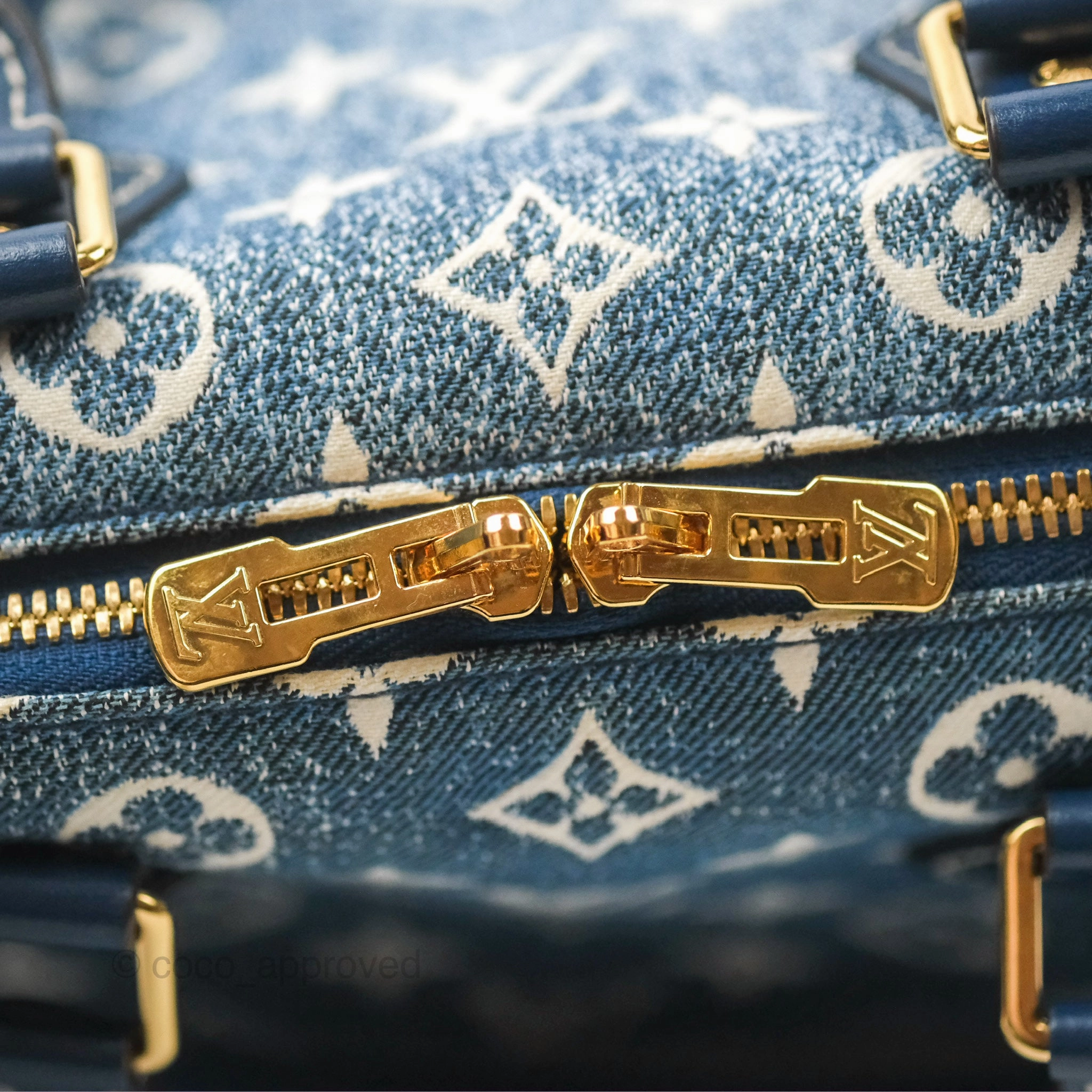 Louis Vuitton Bandouliere Speedy 25 Monogram Blue Denim