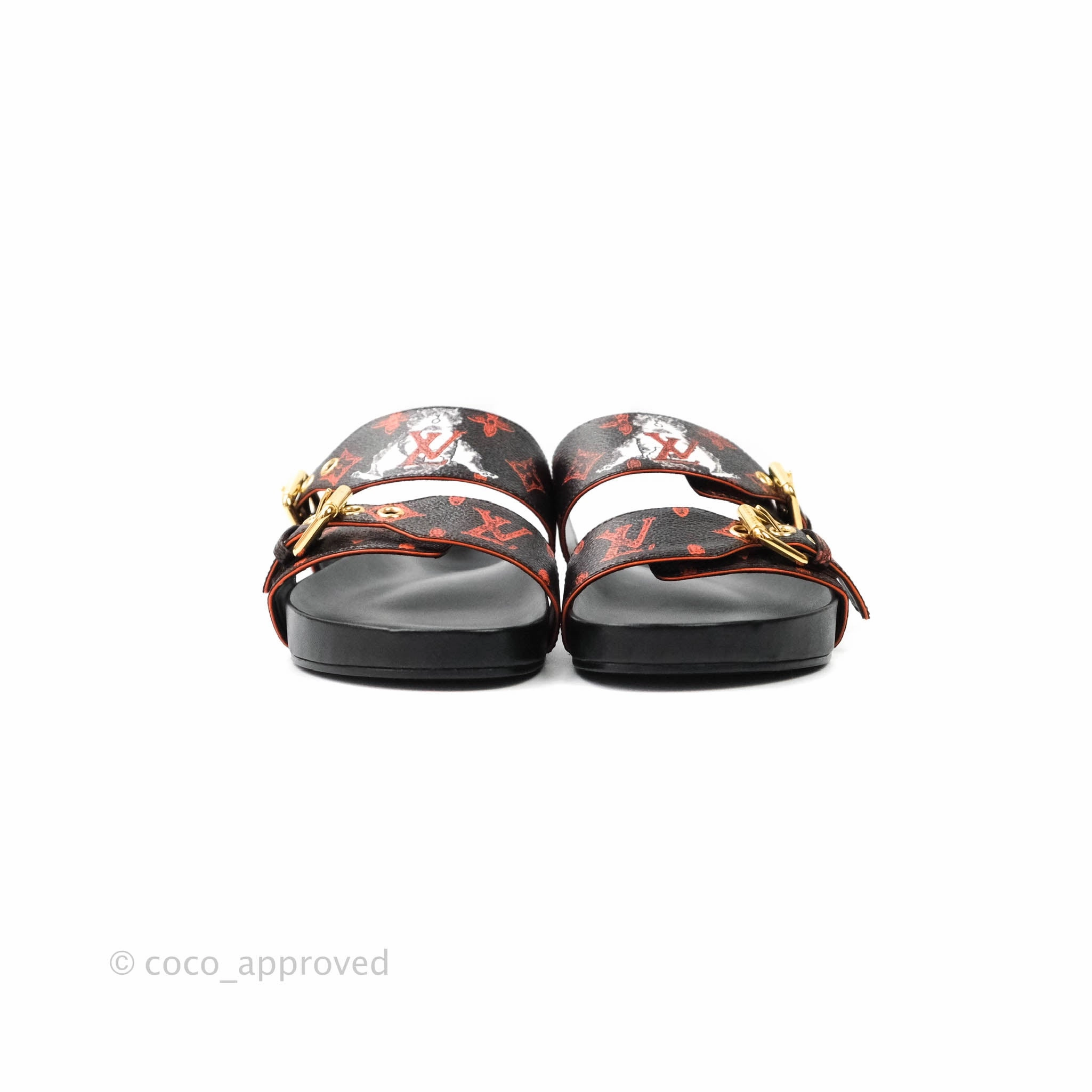 Louis Vuitton Bom Dia Monogram Canvas Orange Lining Flat Mule