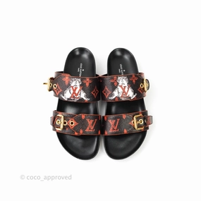 Louis Vuitton Bom Dia Monogram Canvas Orange Lining Flat Mule