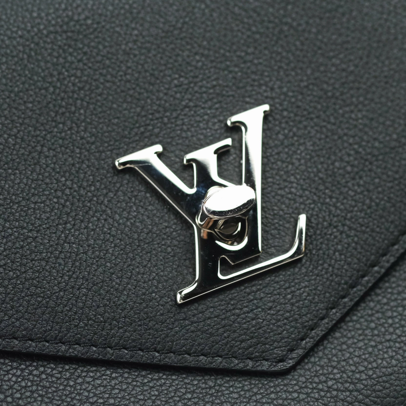 Louis Vuitton Calfskin My Lockme Chain Bag BB Black