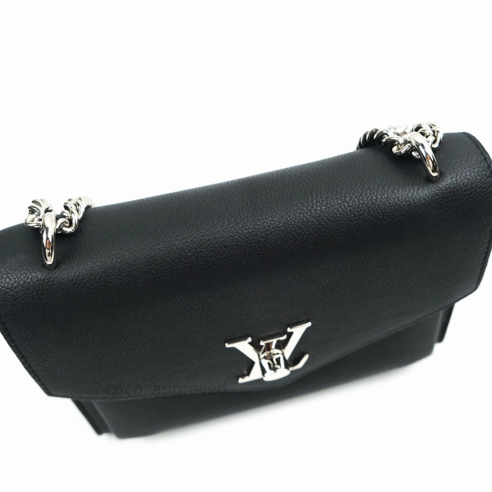 Louis Vuitton Calfskin My Lockme Chain Bag BB Black