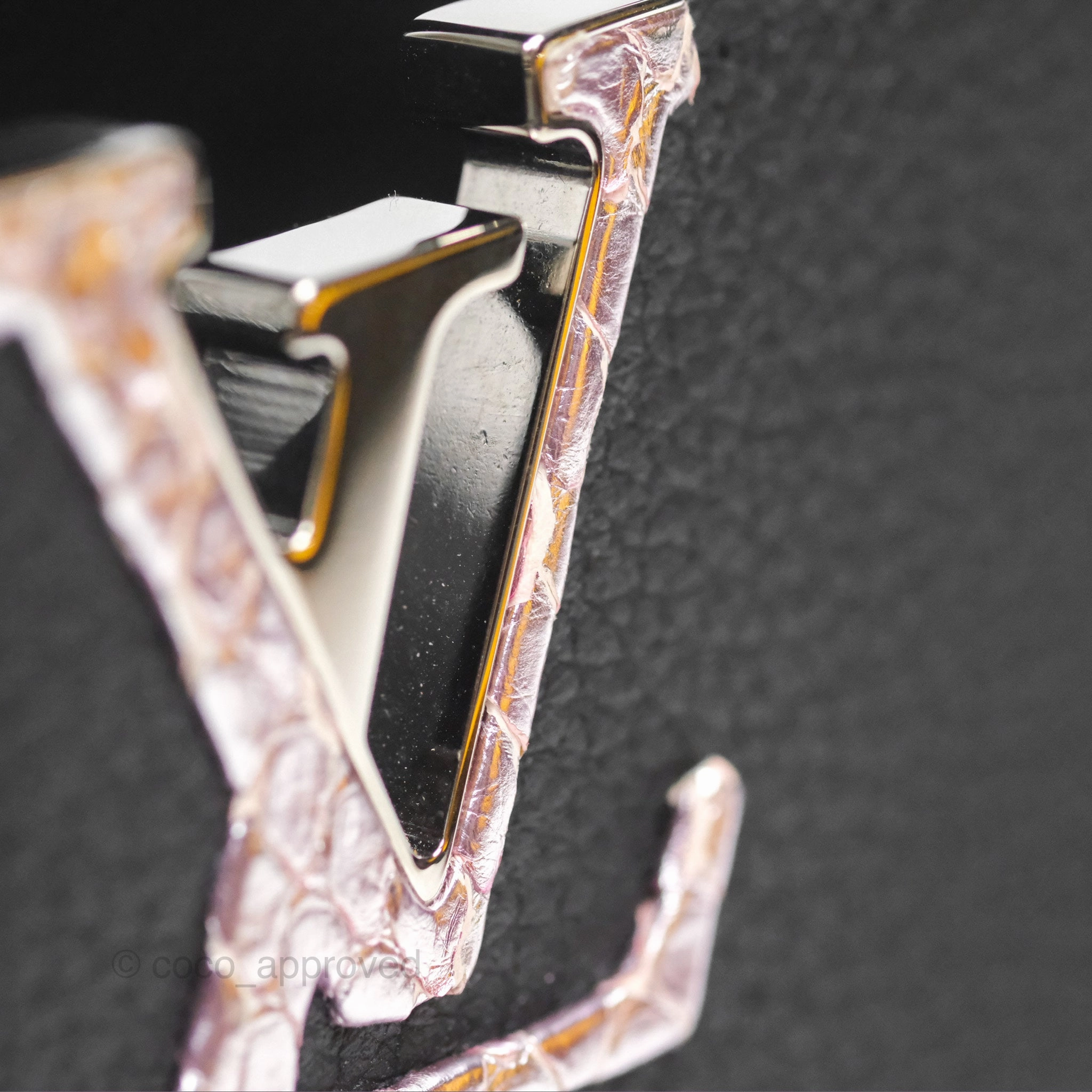 Louis Vuitton Capucines Mini Black in Taurillon Leather and Shiny Python leather