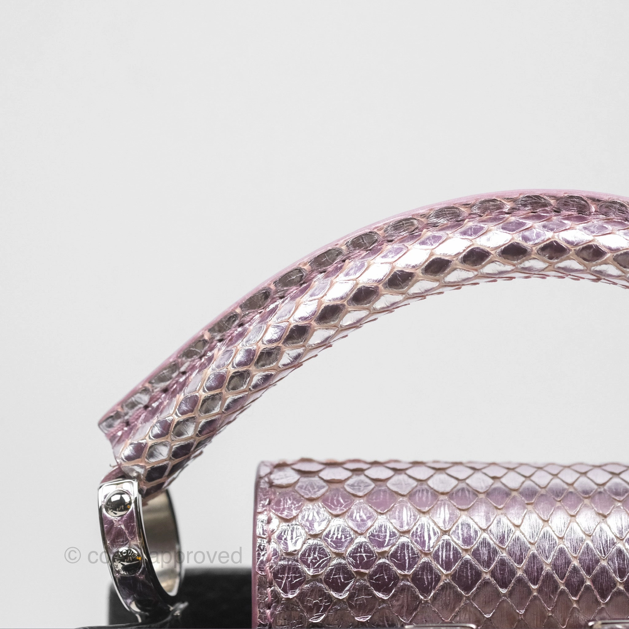 Louis Vuitton Capucines Mini Black in Taurillon Leather and Shiny Python leather