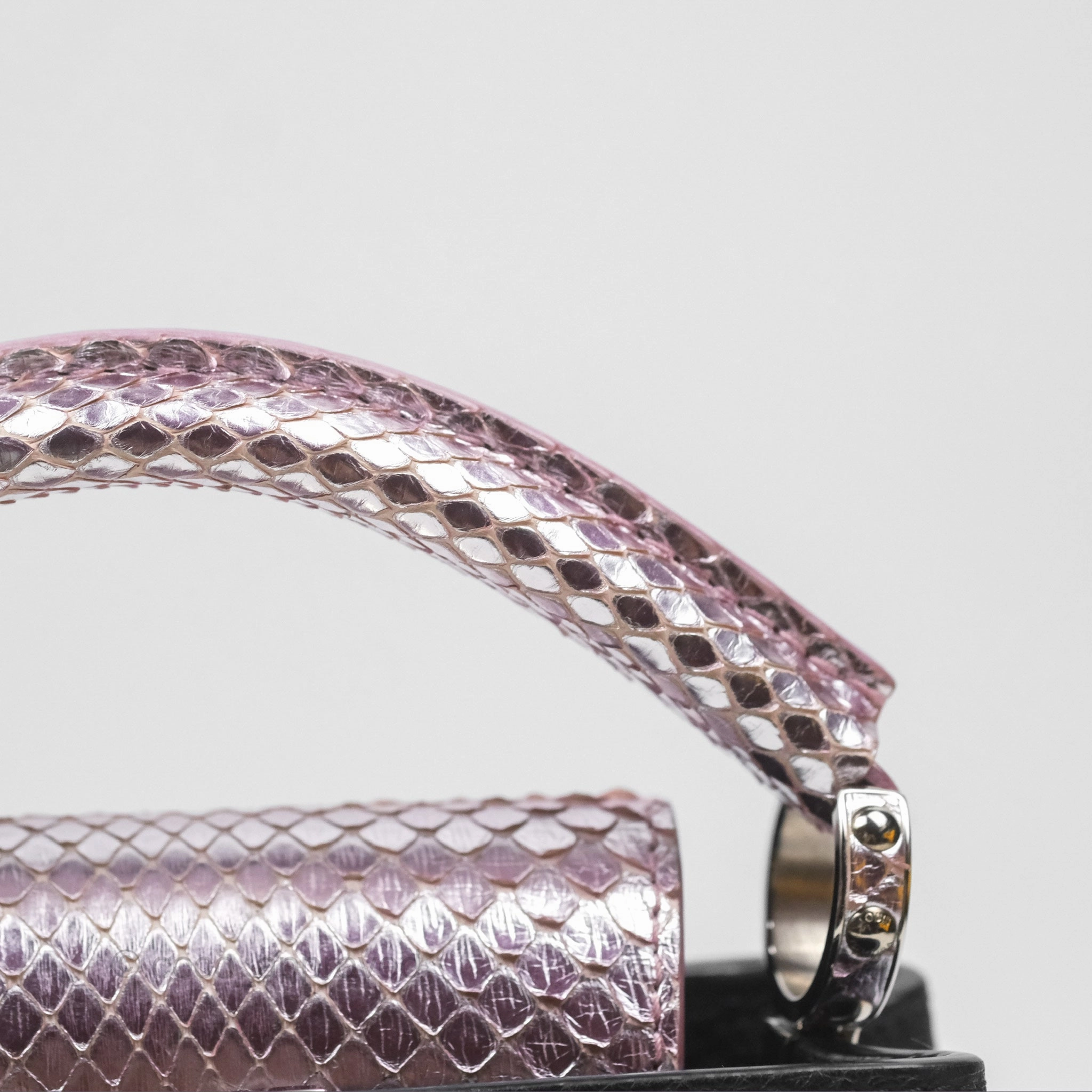 Louis Vuitton Capucines Mini Black in Taurillon Leather and Shiny Python leather