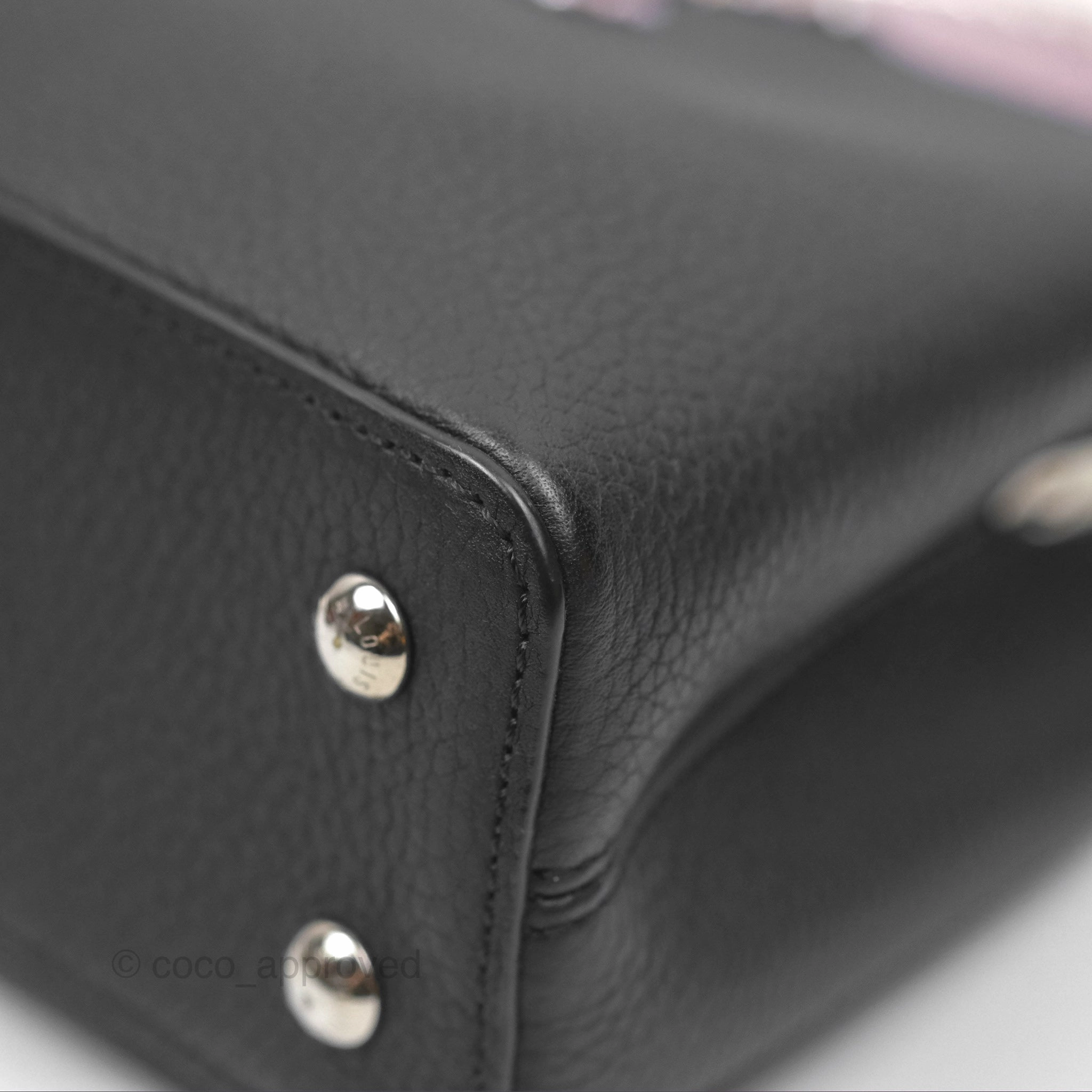 Louis Vuitton Capucines Mini Black in Taurillon Leather and Shiny Python leather