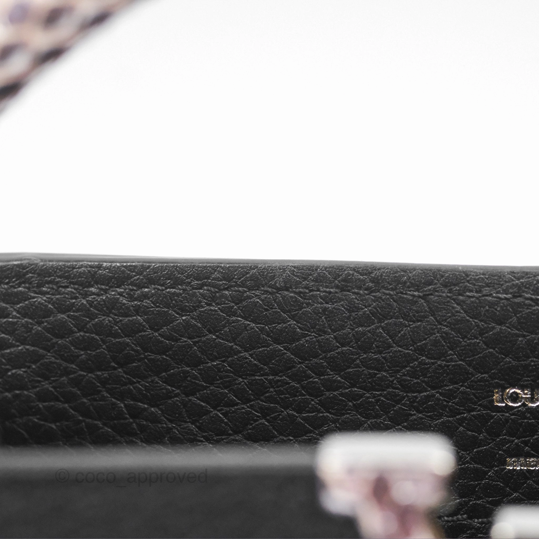 Louis Vuitton Capucines Mini Black in Taurillon Leather and Shiny Python leather