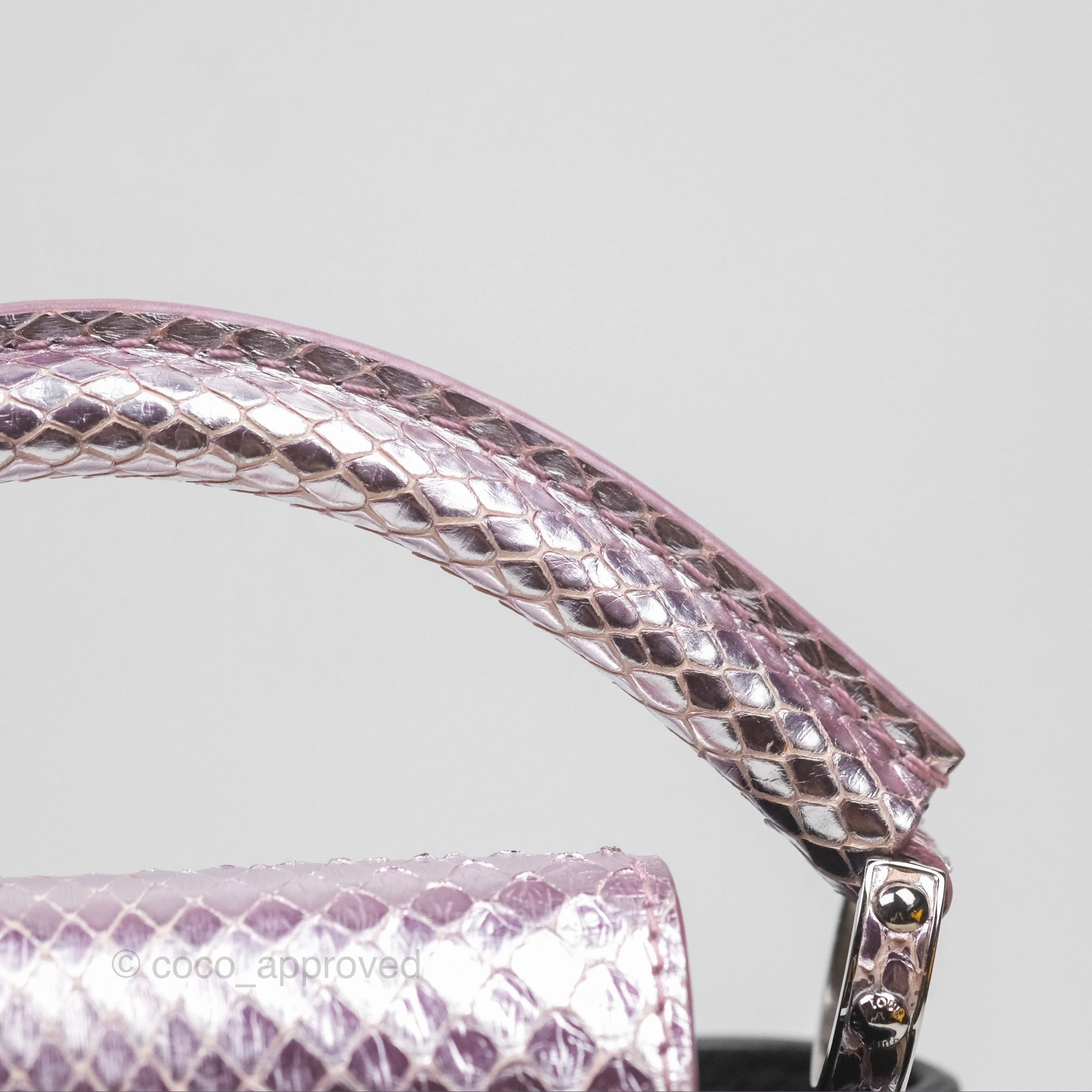 Louis Vuitton Capucines Mini Black in Taurillon Leather and Shiny Python leather