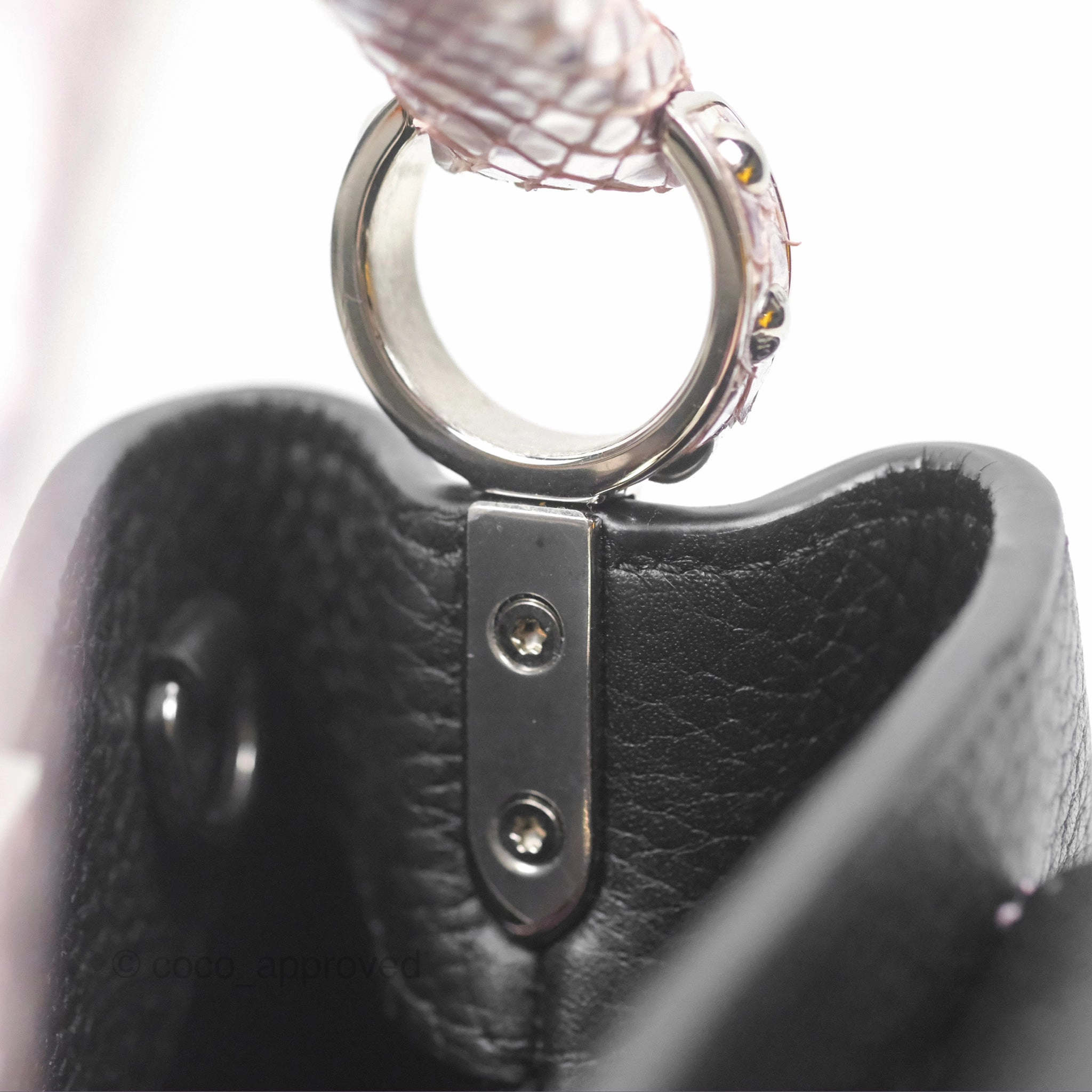 Louis Vuitton Capucines Mini Black in Taurillon Leather and Shiny Python leather