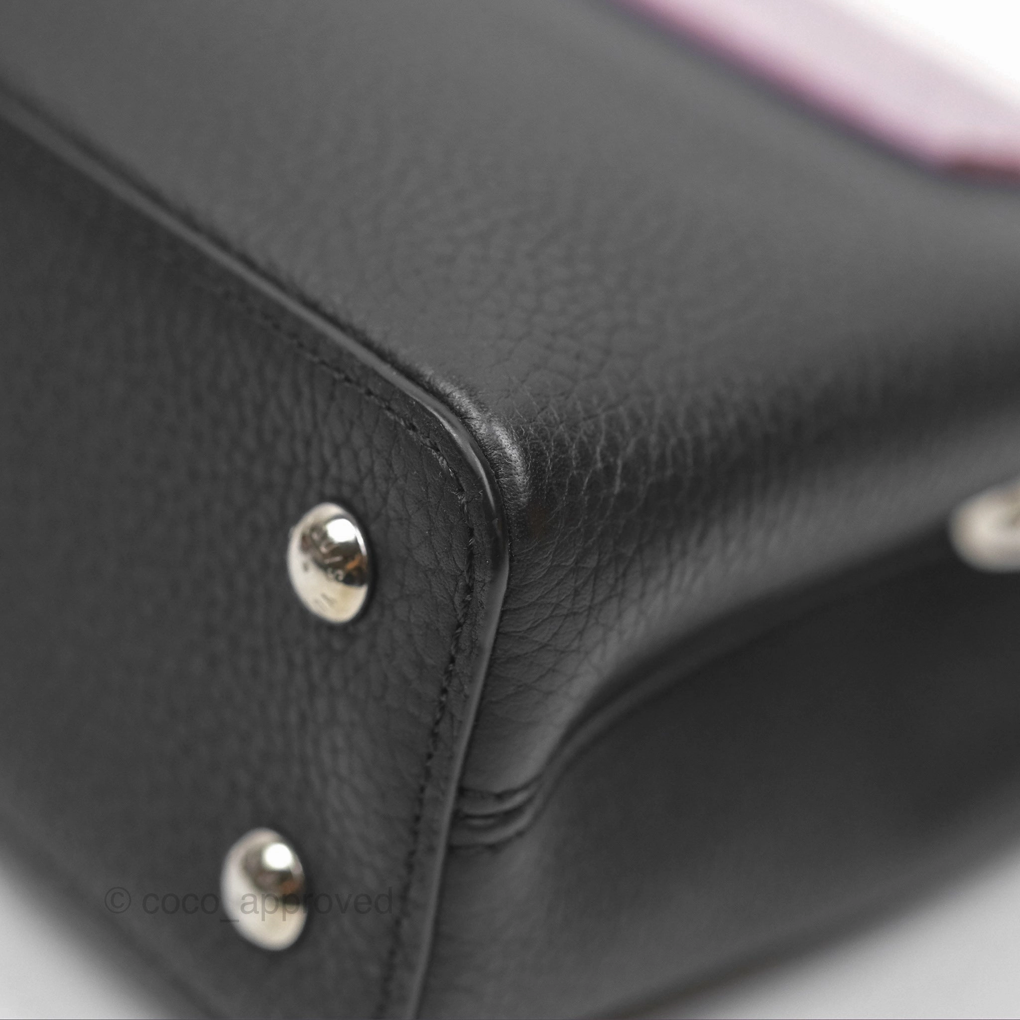 Louis Vuitton Capucines Mini Black in Taurillon Leather and Shiny Python leather