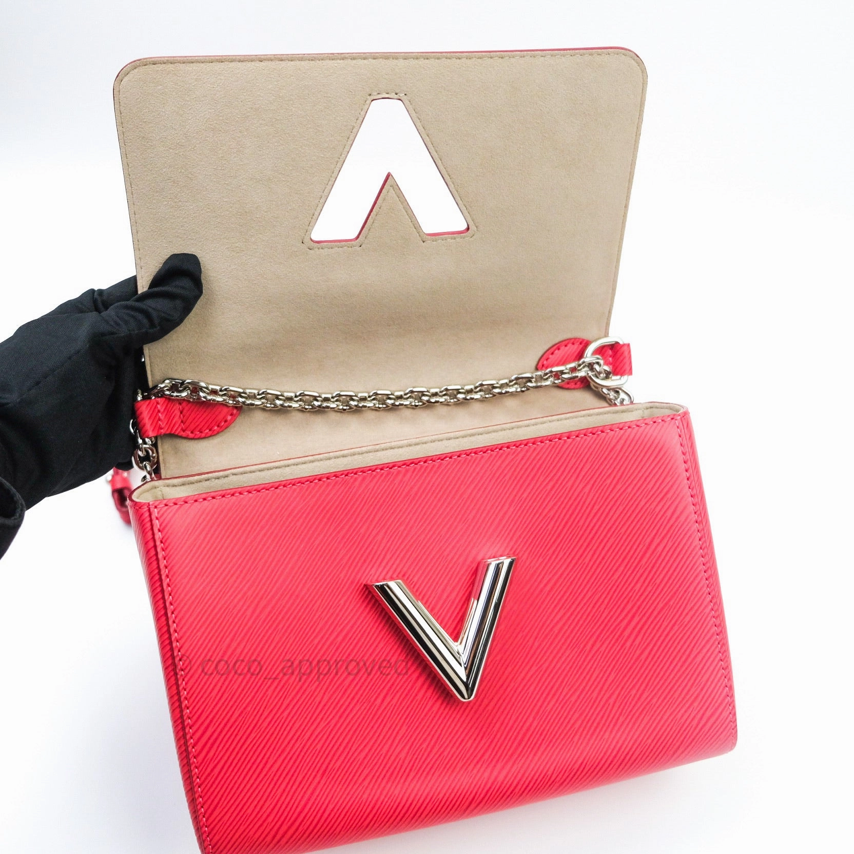 Louis Vuitton Epi Twist Shoulder Bag MM Coquelicot