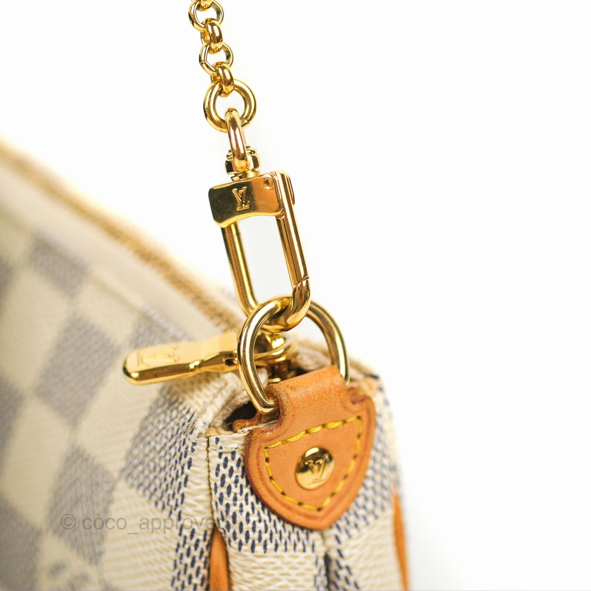 Louis Vuitton Eva Clutch With Strap Damier Azur