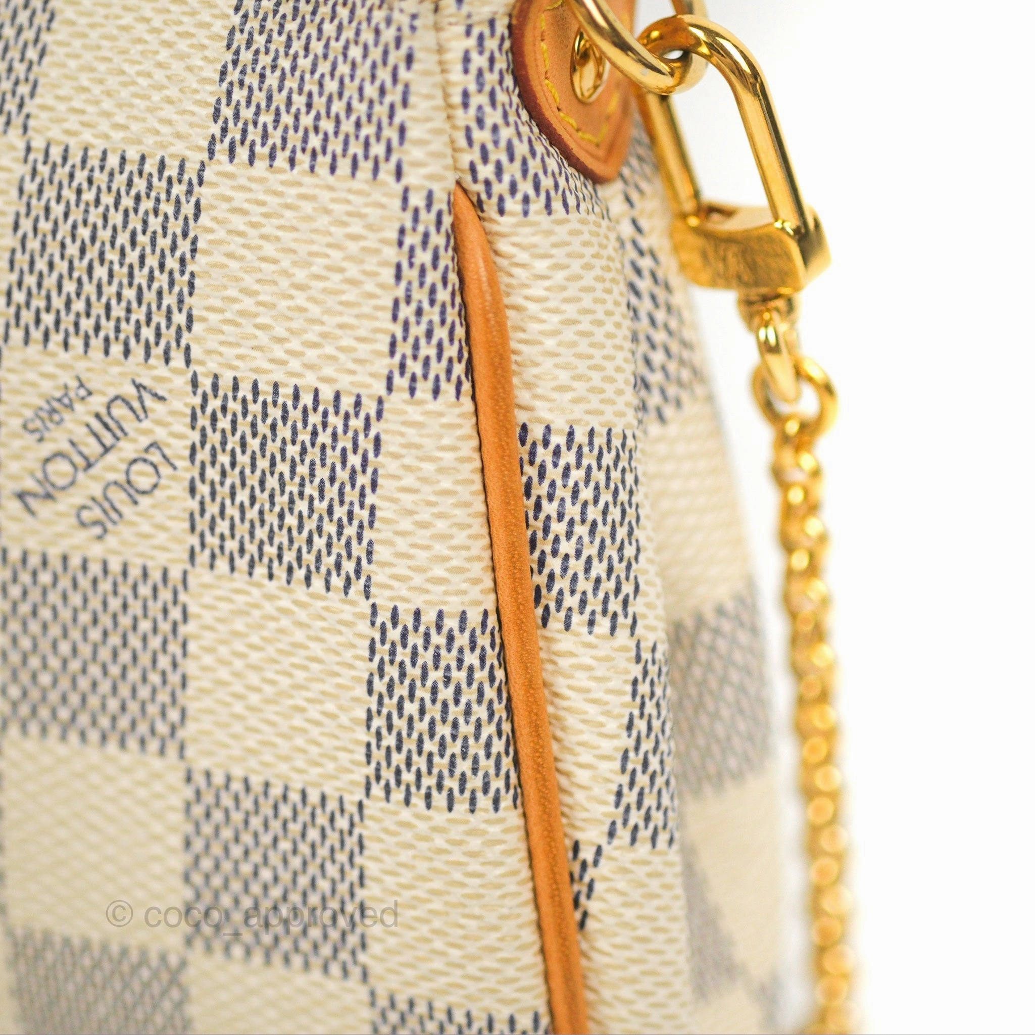 Louis Vuitton Eva Clutch With Strap Damier Azur