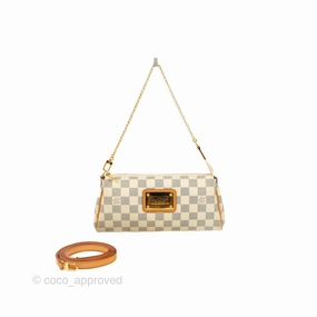 Louis Vuitton Eva Clutch With Strap Damier Azur