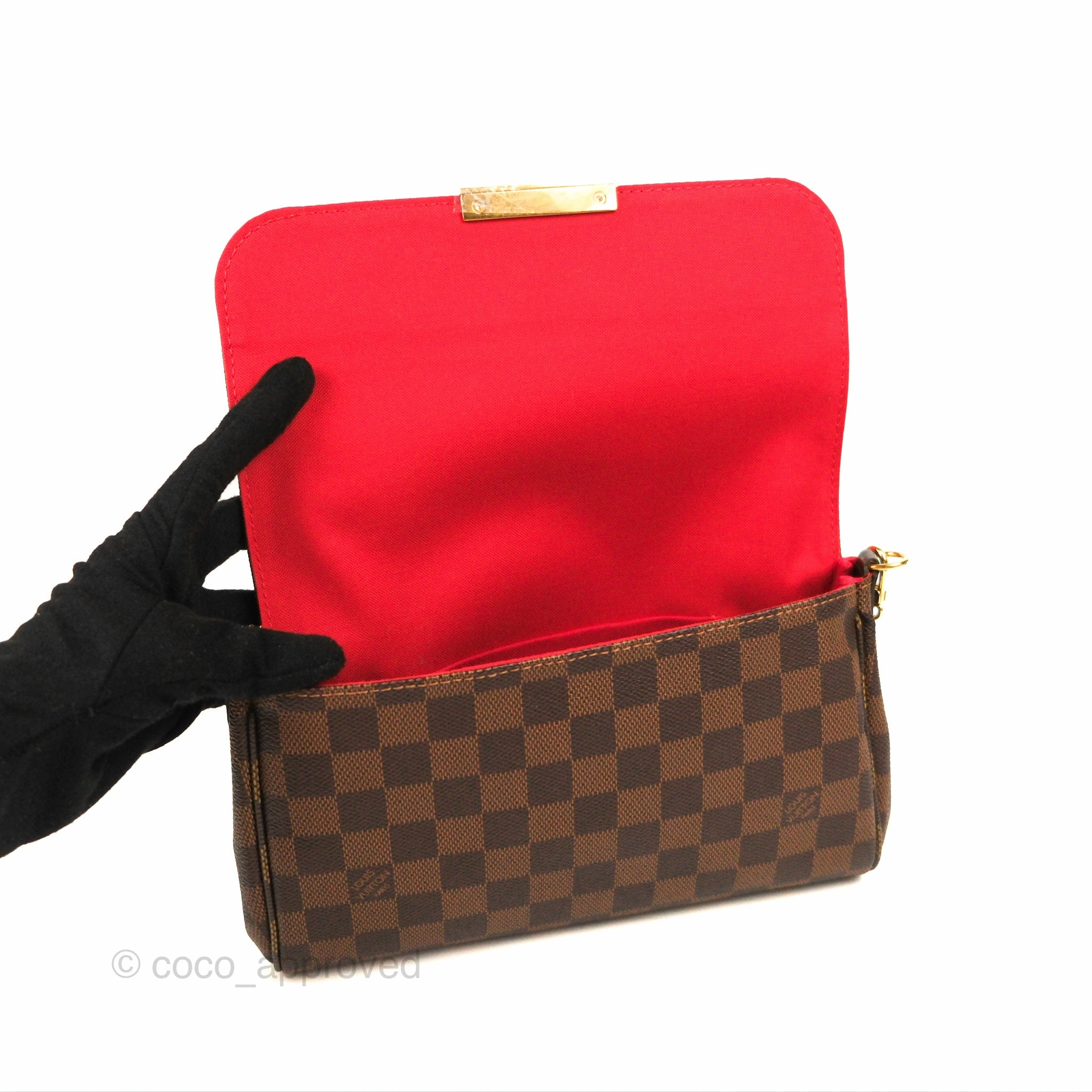 Louis Vuitton Favourite MM Flap Bag Damier Ebene