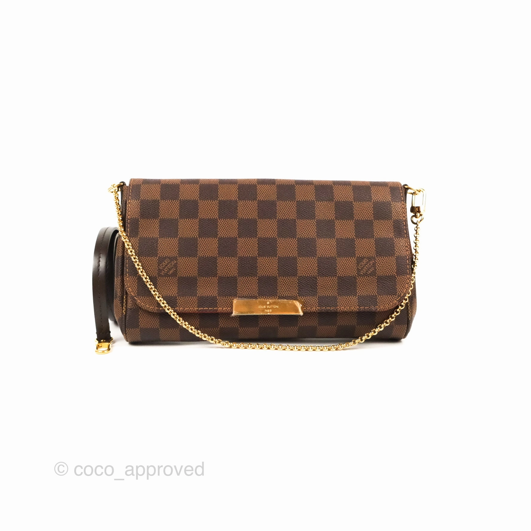 Louis Vuitton Favourite MM Flap Bag Damier Ebene